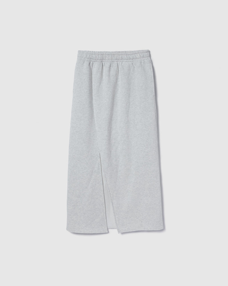 Volume Sweat Slit Long Skirt