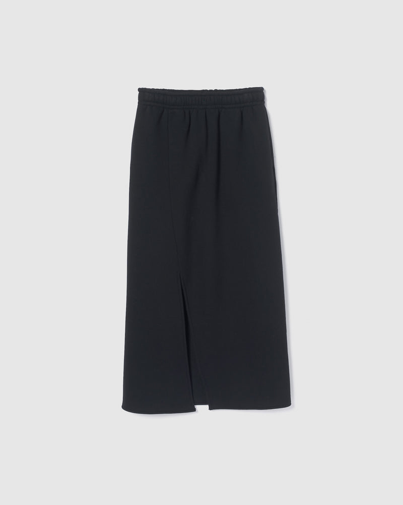 Volume Sweat Slit Long Skirt