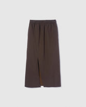 Volume Sweat Slit Long Skirt