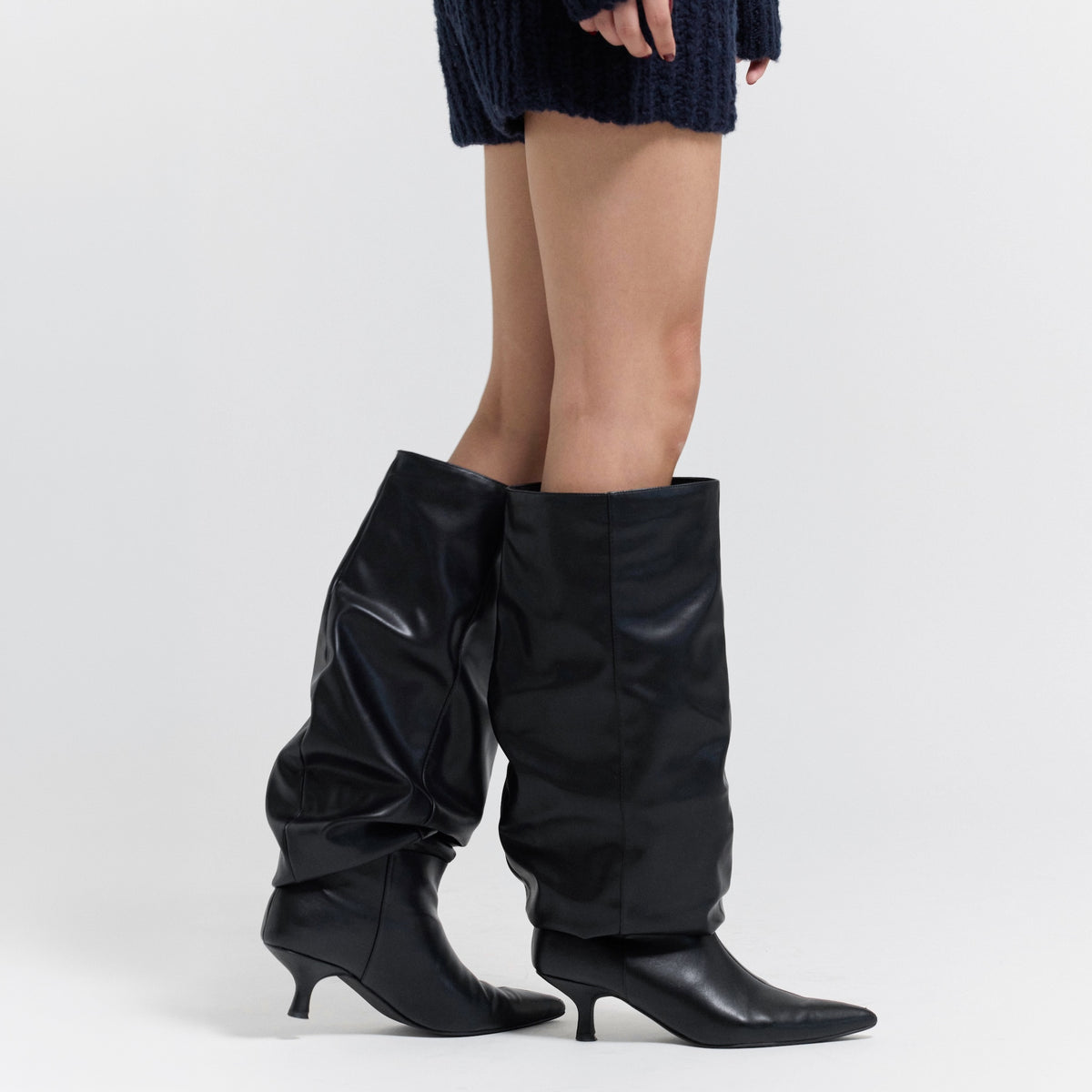 Slouchy Spoolヒールブーツ