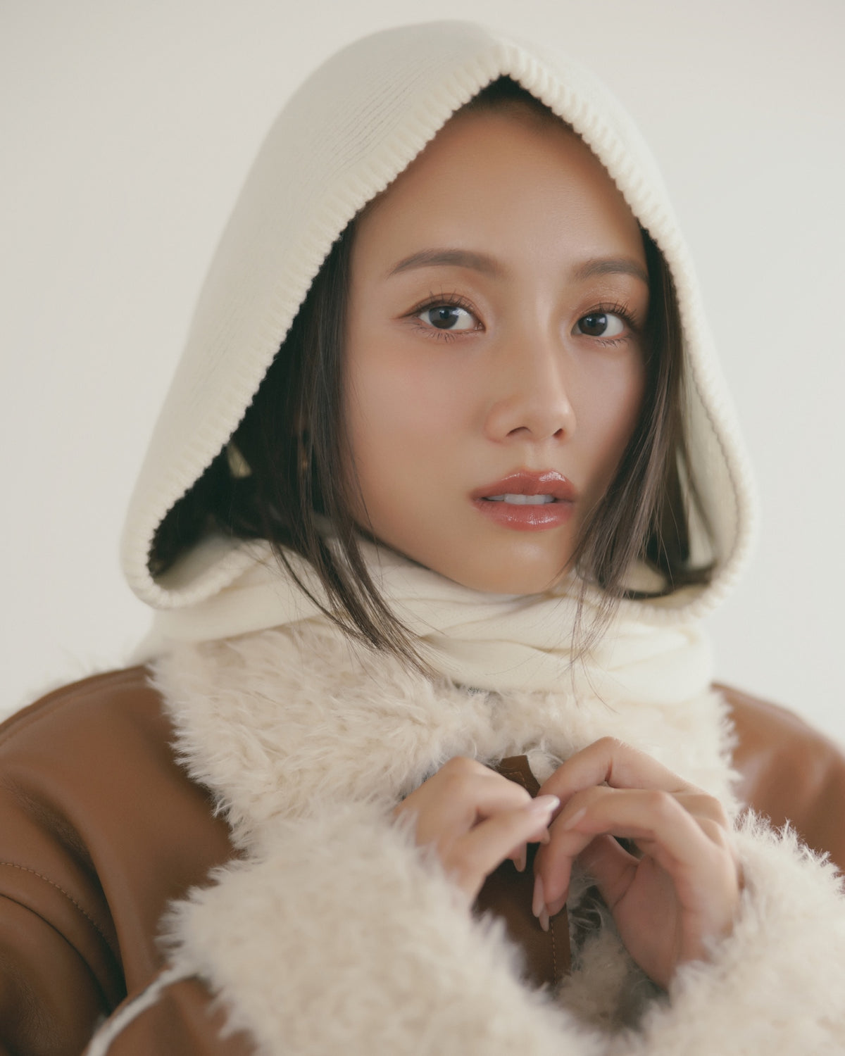 collab Cashmereフーディースヌード