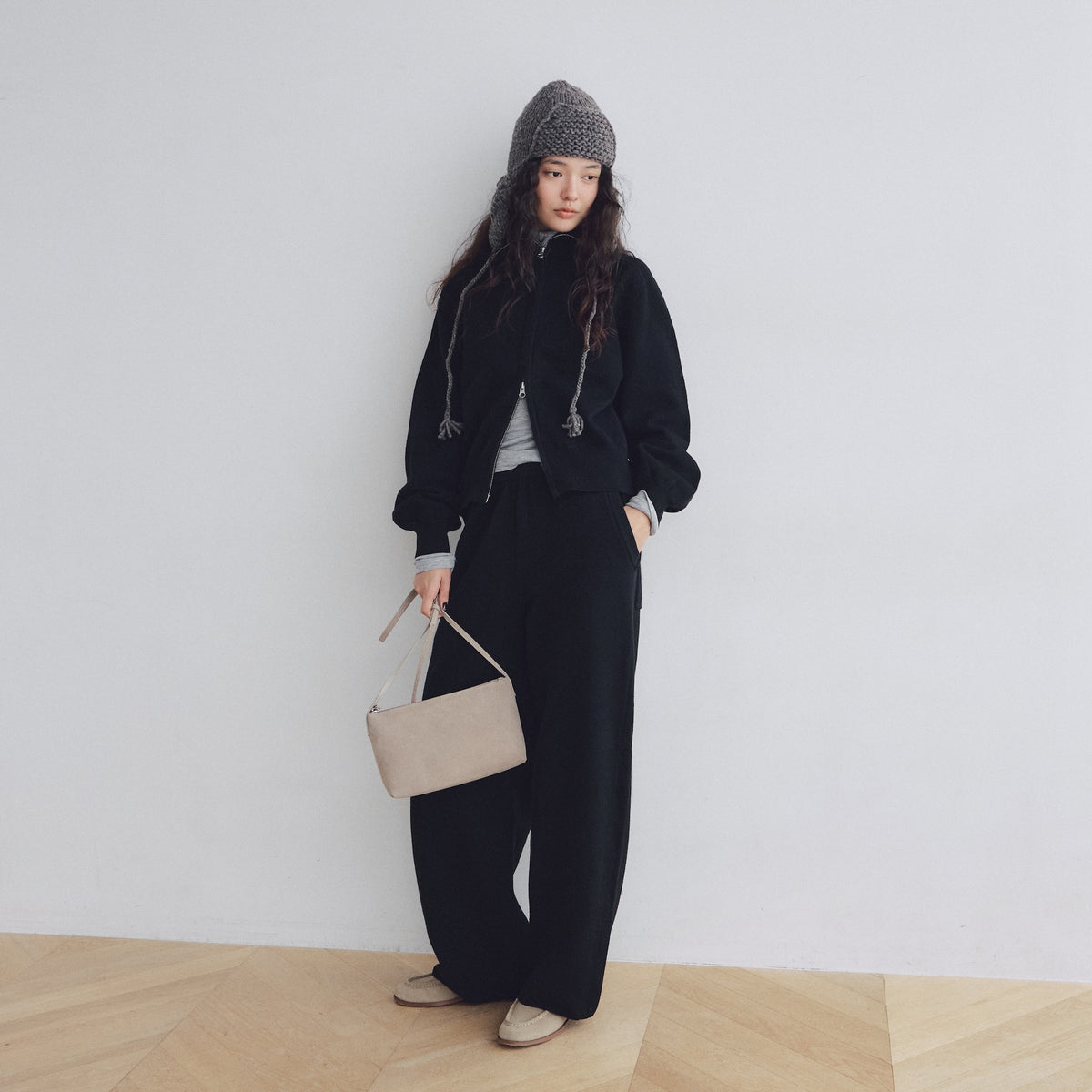 Multi Material Small Shoulder Bag