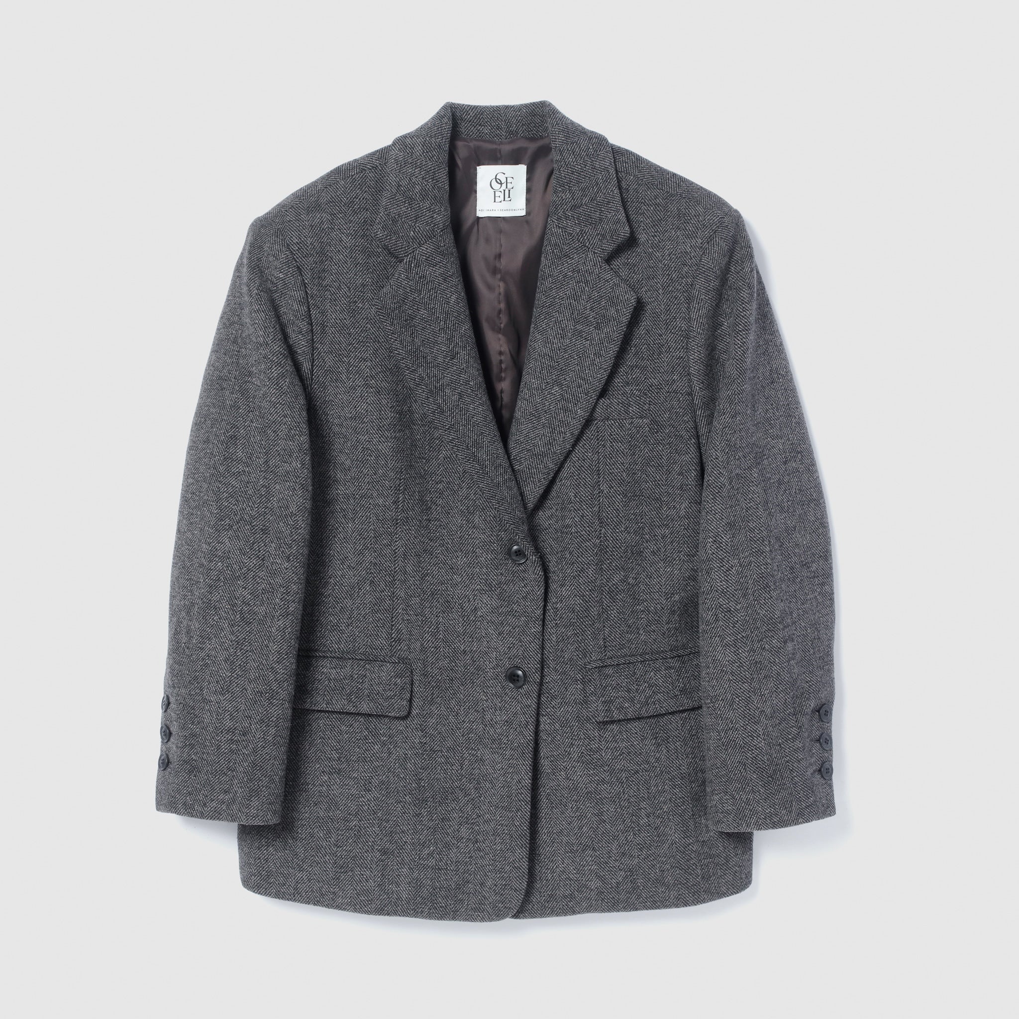 collab over-the-shoulder tailored jacket