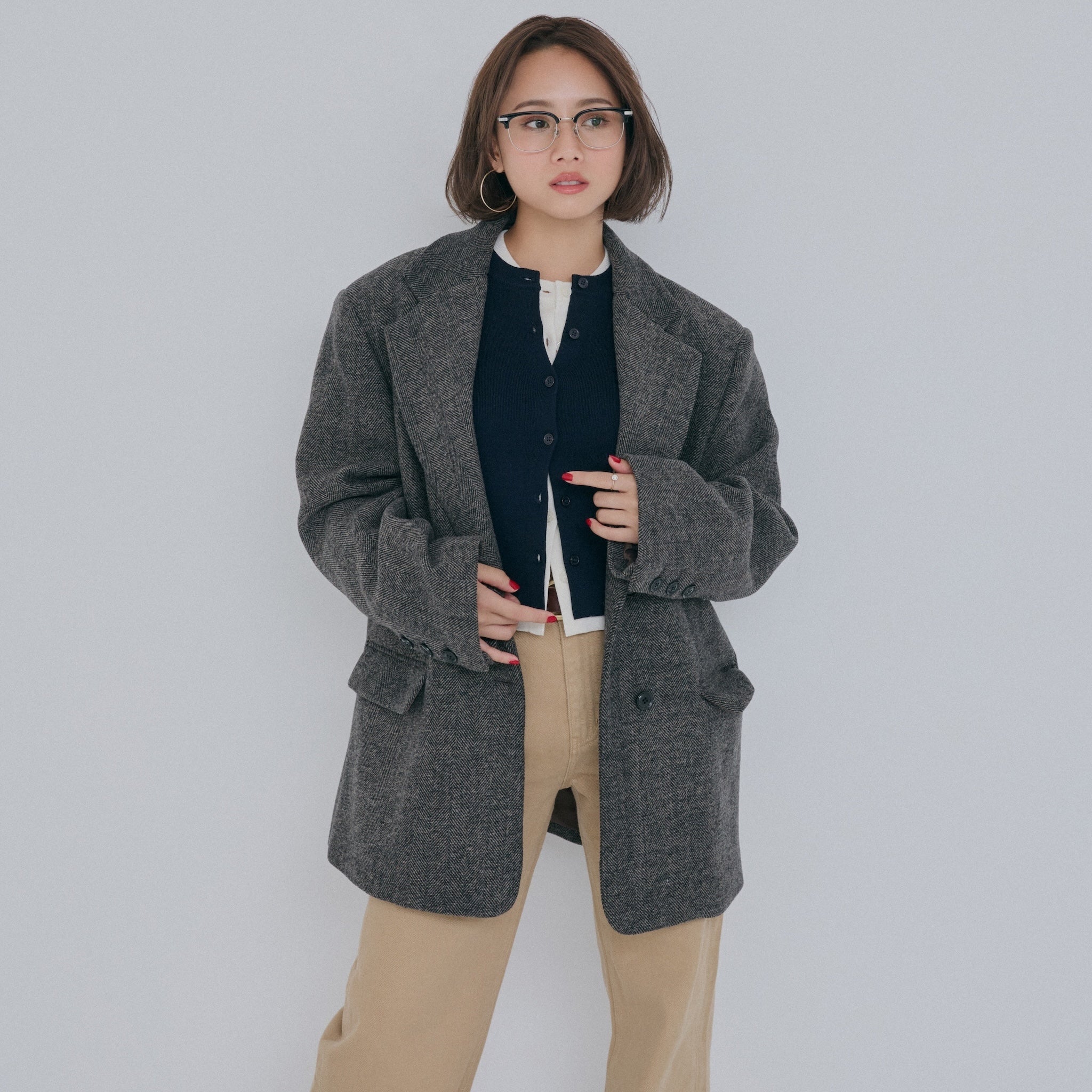 collab over-the-shoulder tailored jacket