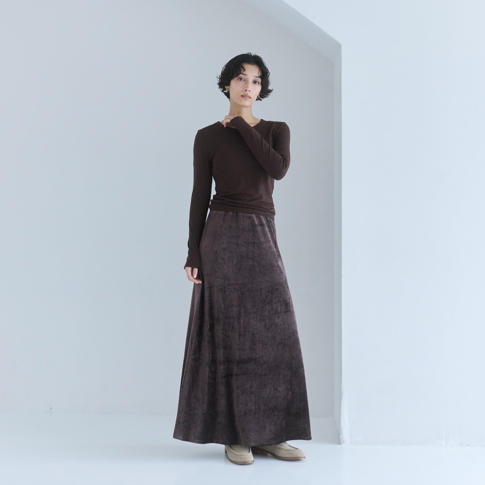 ヴィンテージベロアフレアスカート