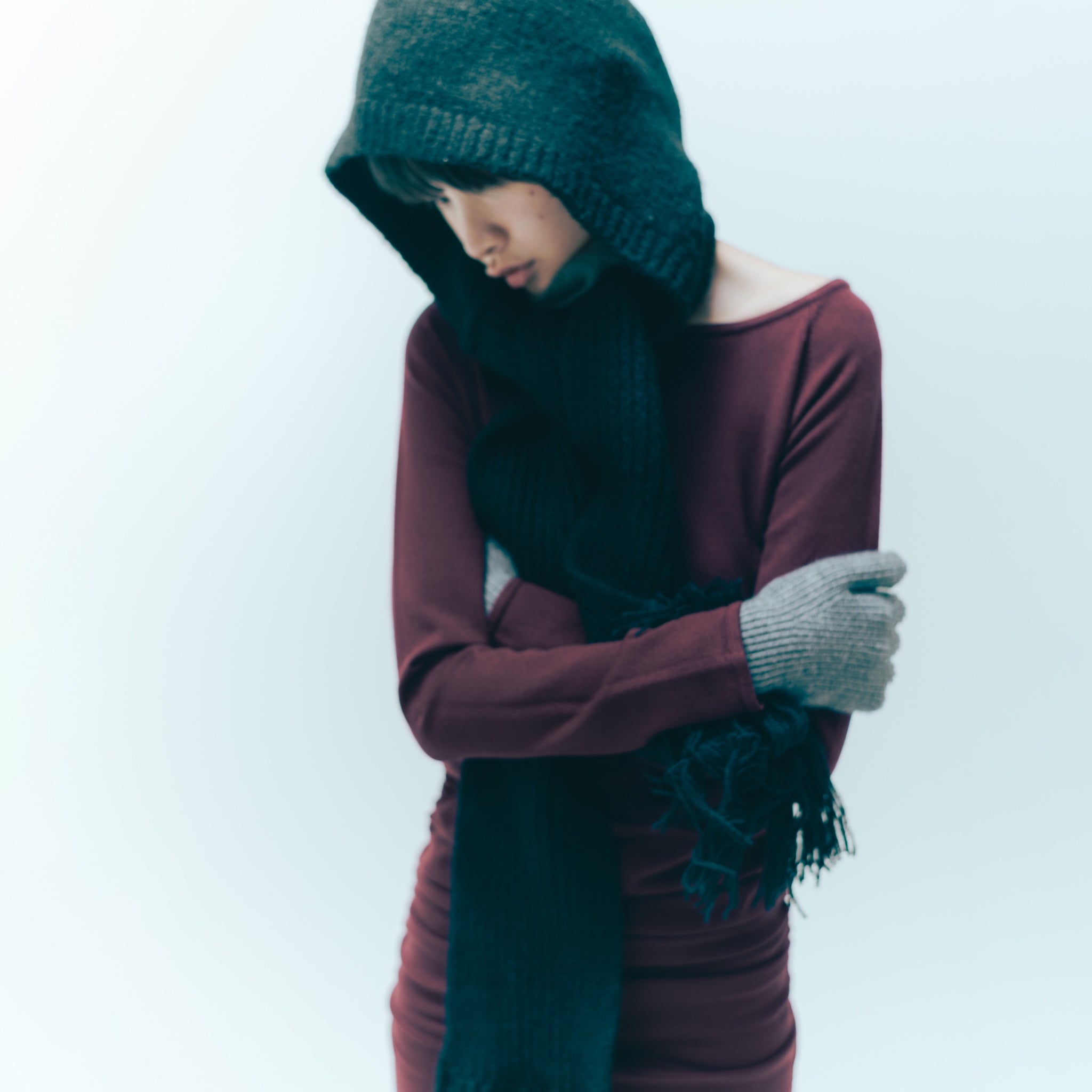 シールームリン　Fringeフーディーマフラー Fringeフーディーマフラー