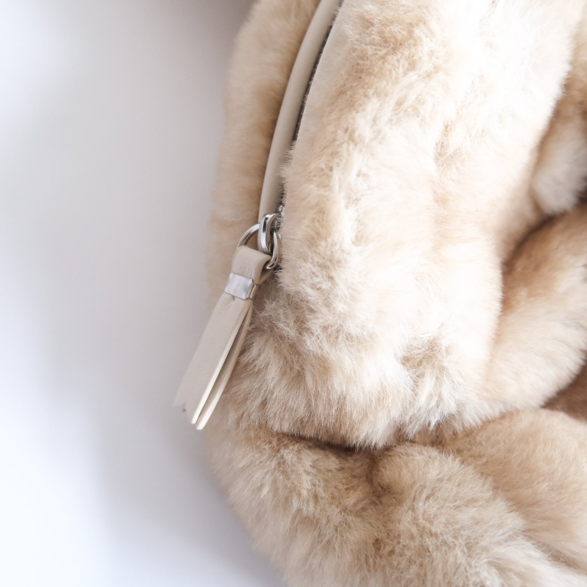 ECO FUR oval mini bag