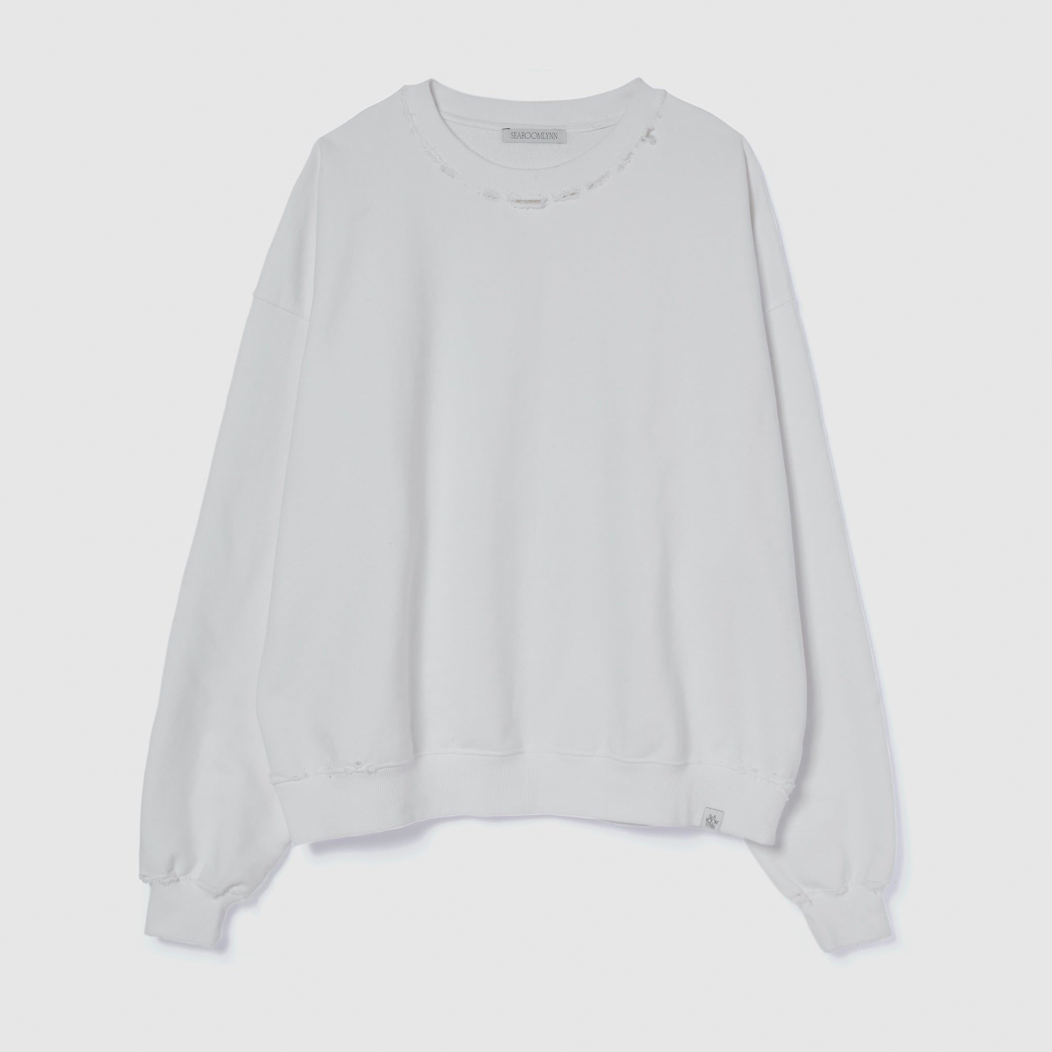 Acid dye distressed sweatshirt pullover