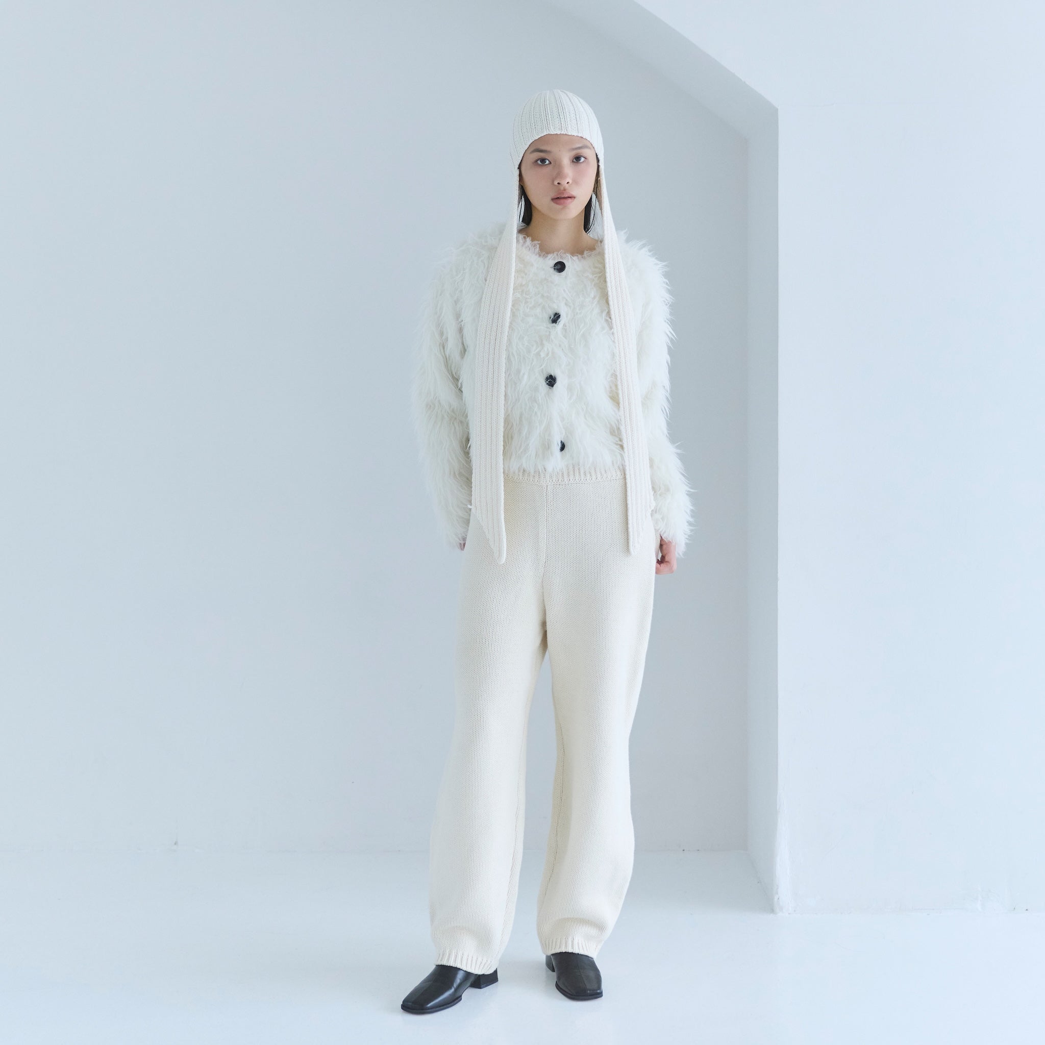 BrushedフェザーYarn 2wayカーディガン