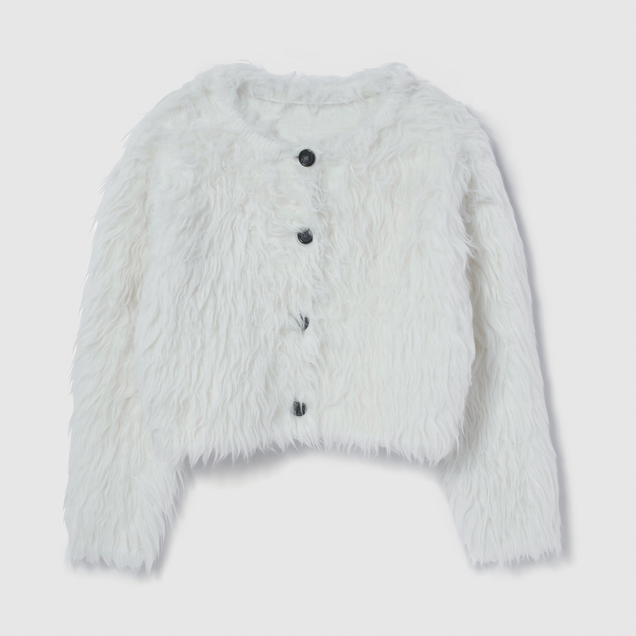 Brushed Feather Yarn 2-way Cardigan