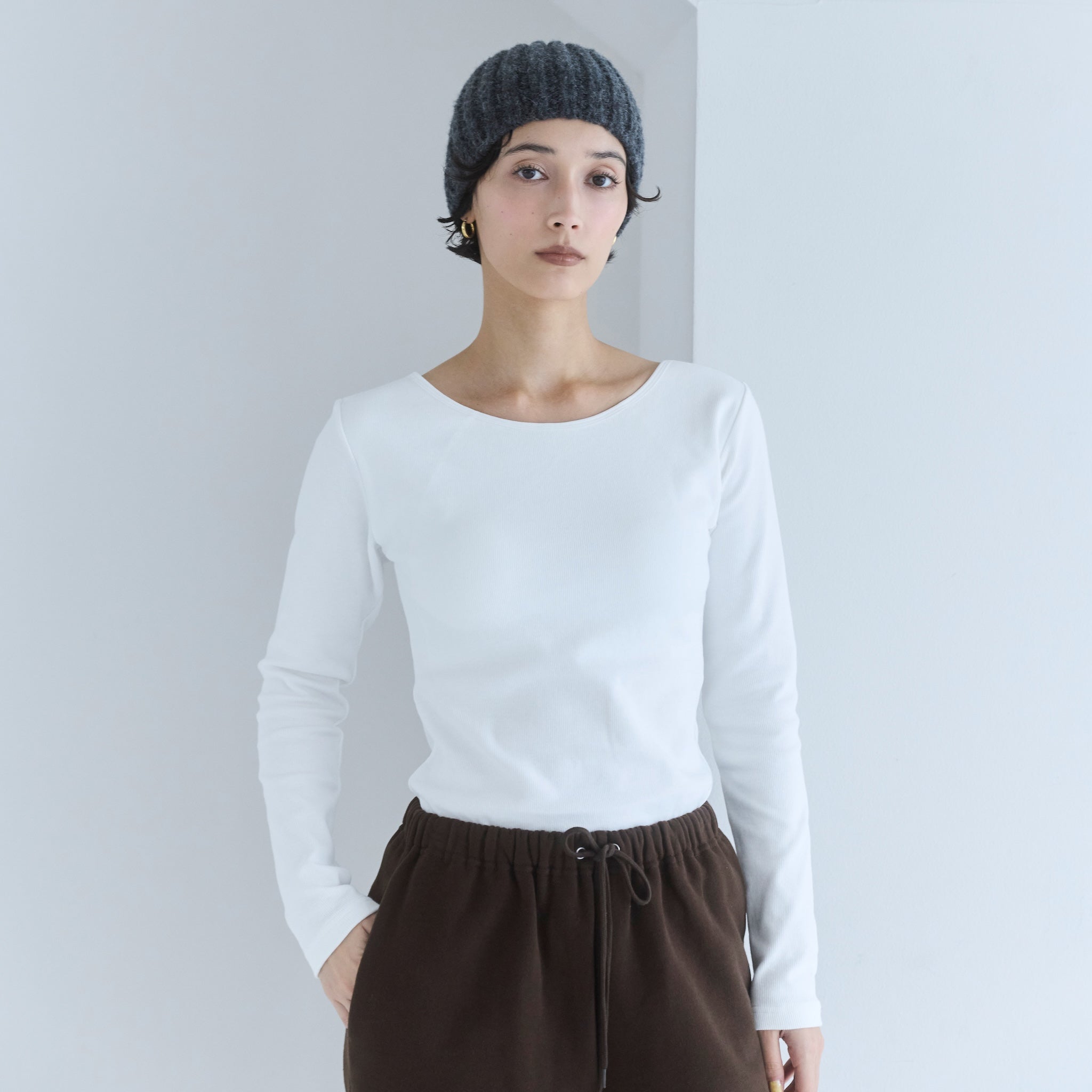 FitパッドBasicクルーネックロンT