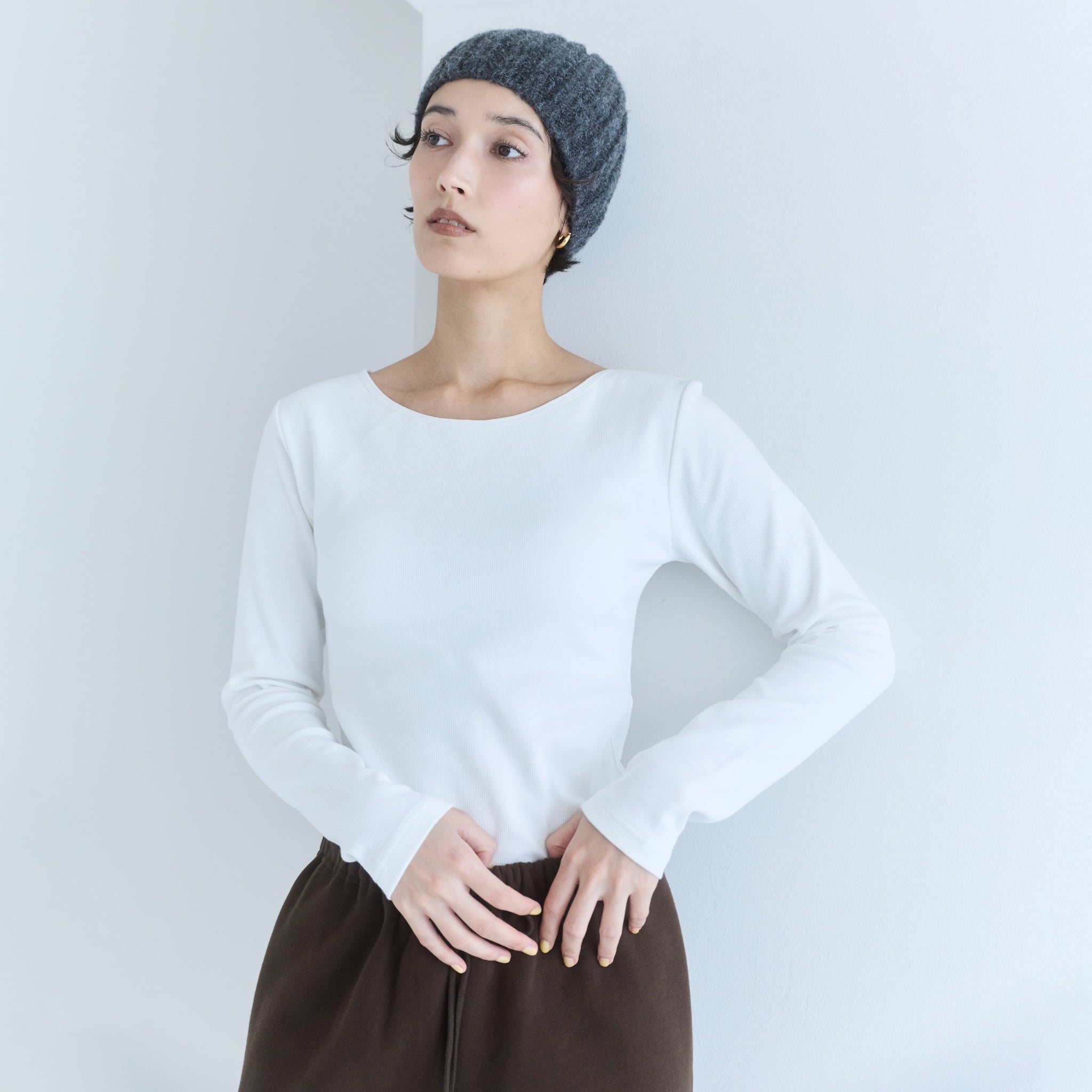 FitパッドBasicクルーネックロンT