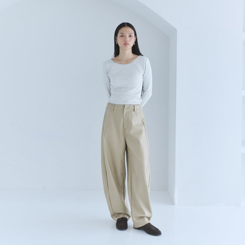 Fit Pad Basic Crew Neck Long Tee