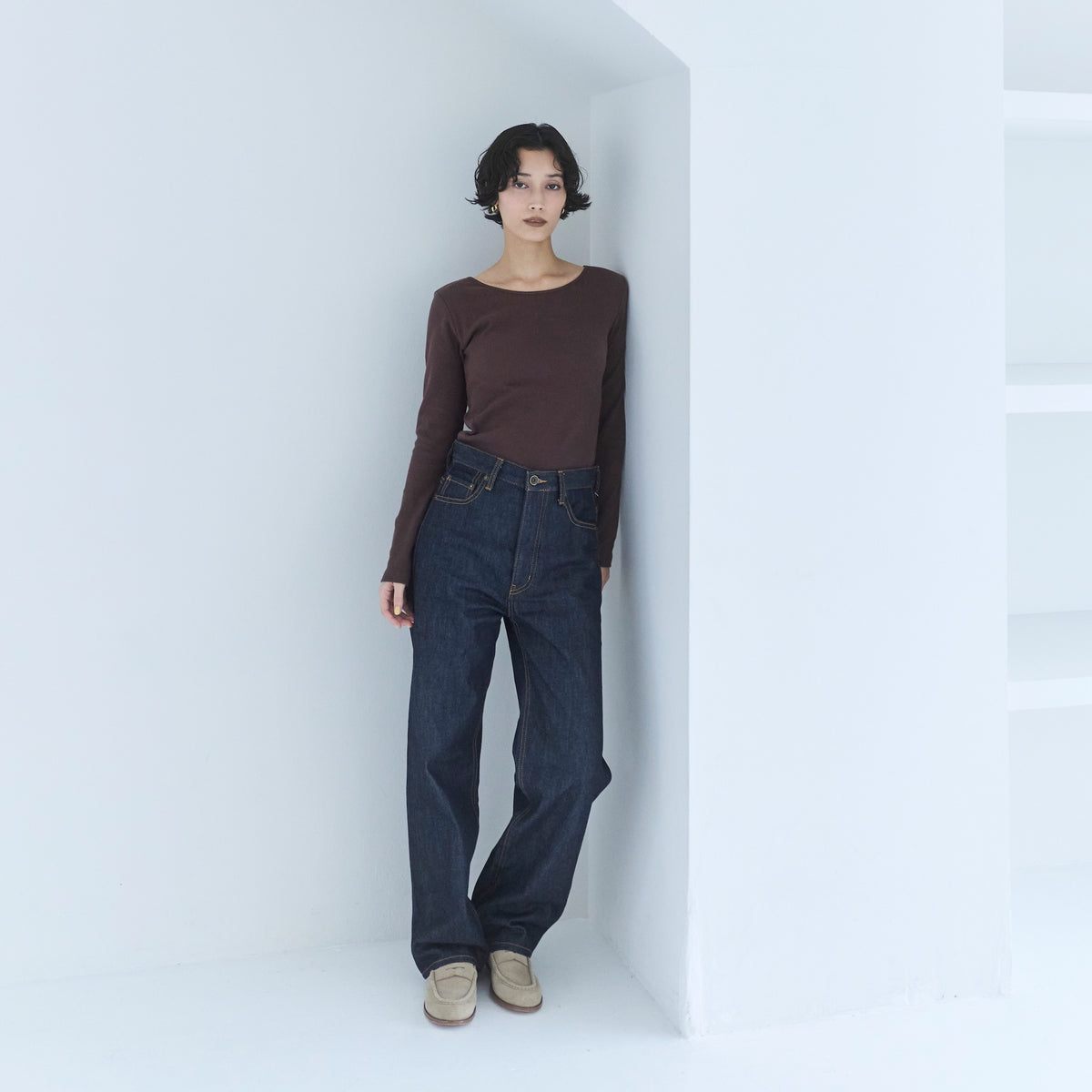 FitパッドBasicクルーネックロンT