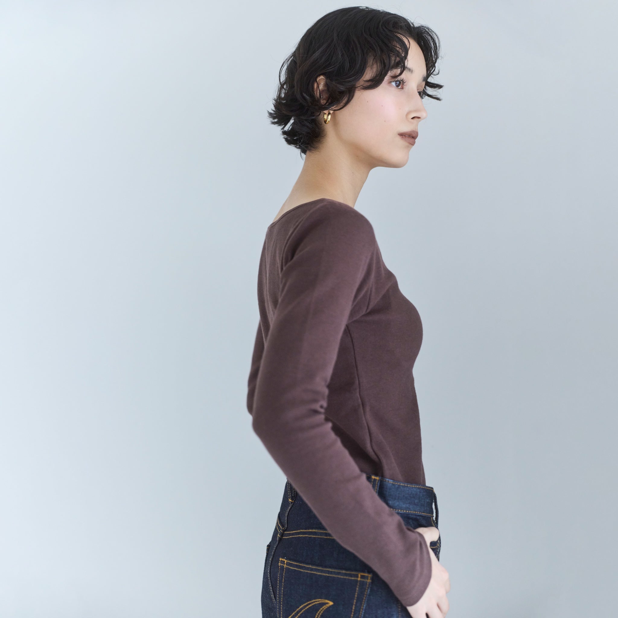 FitパッドBasicクルーネックロンT