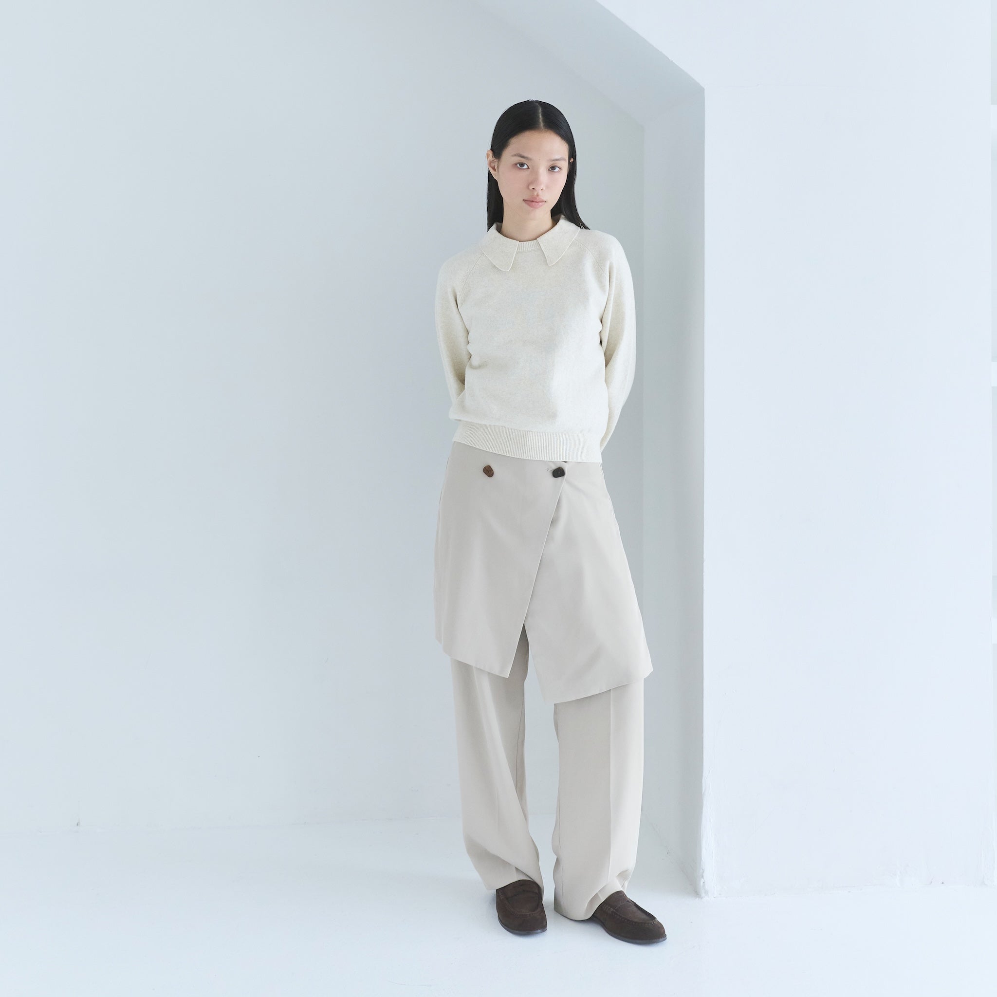 Sweatlike collarネックプルオーバー