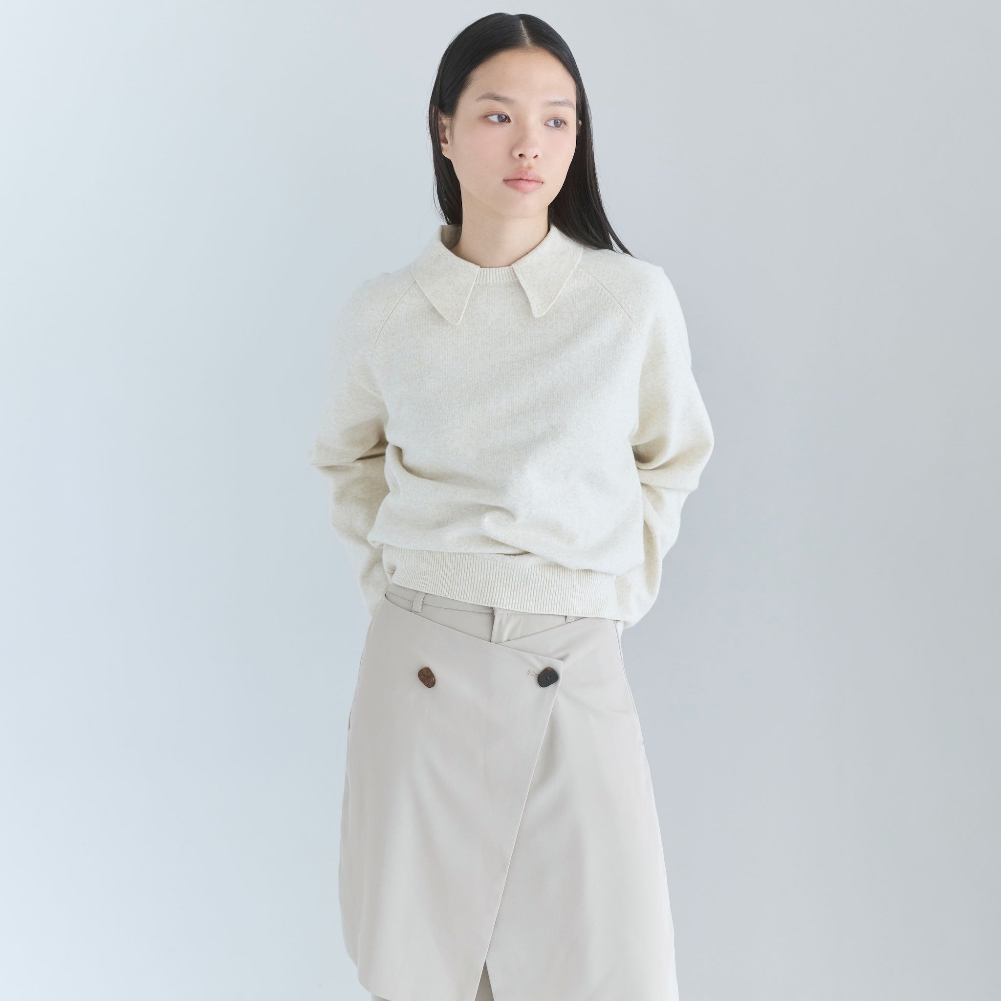 Sweatlike collarネックプルオーバー