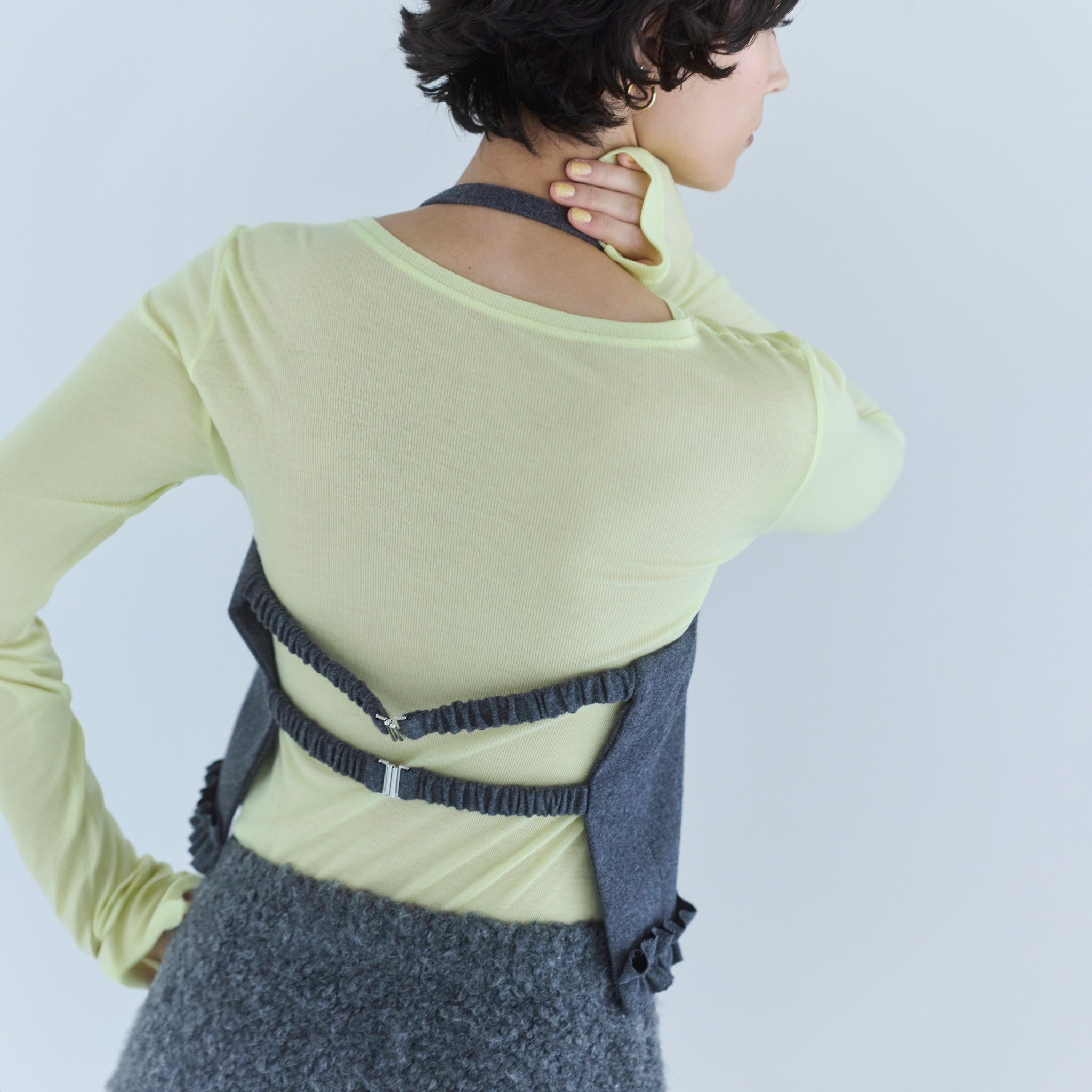 WoolフラノLayeredビスチェ