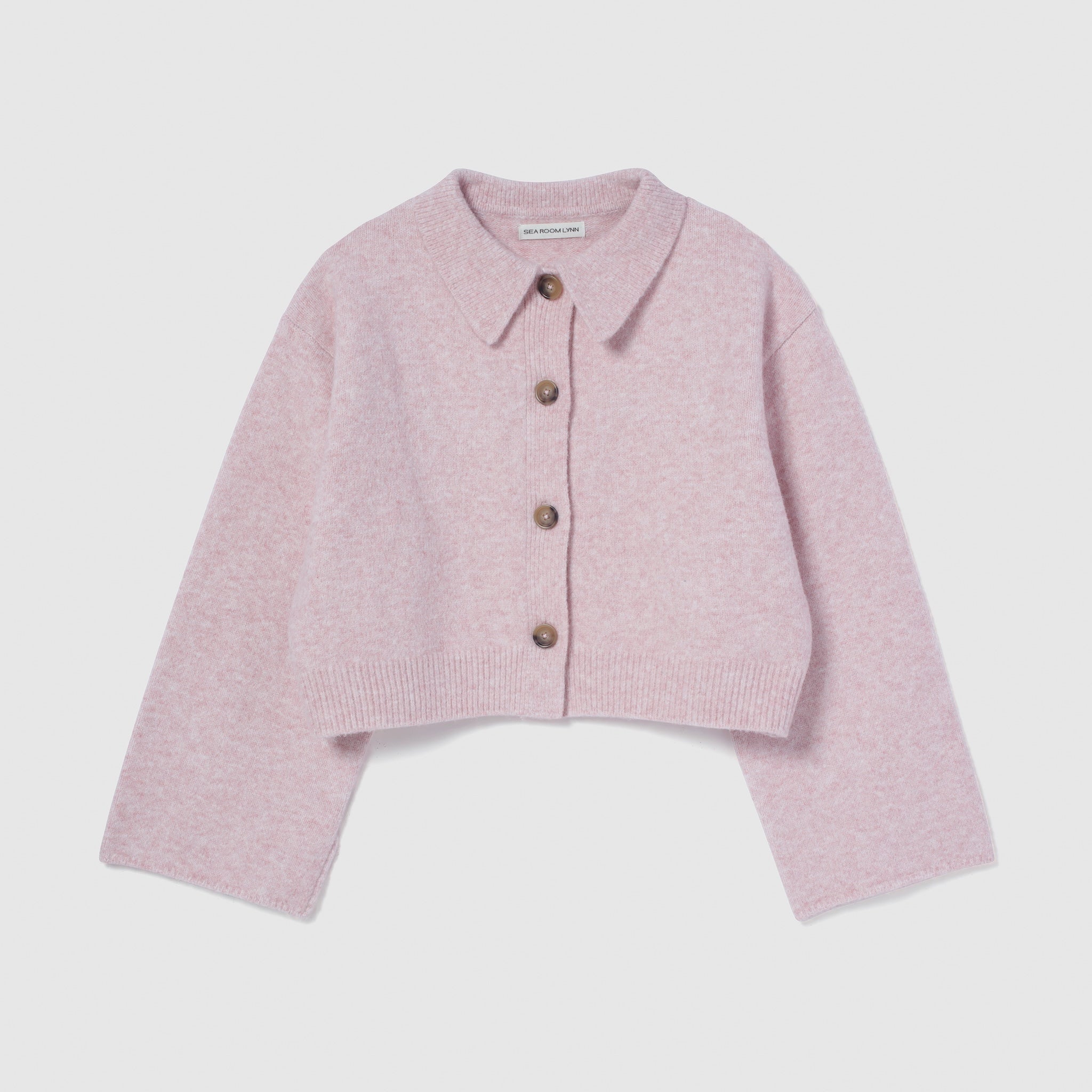 ウールmix ニットシャツカーディガン