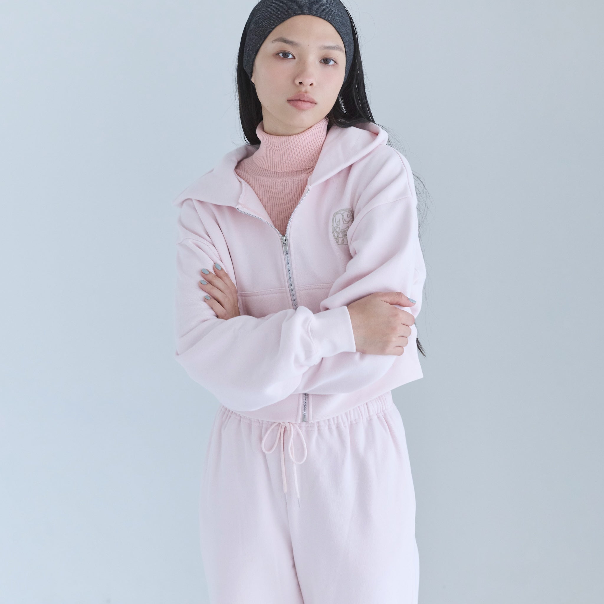 Brushed Cotton Pony Zip Hoodie