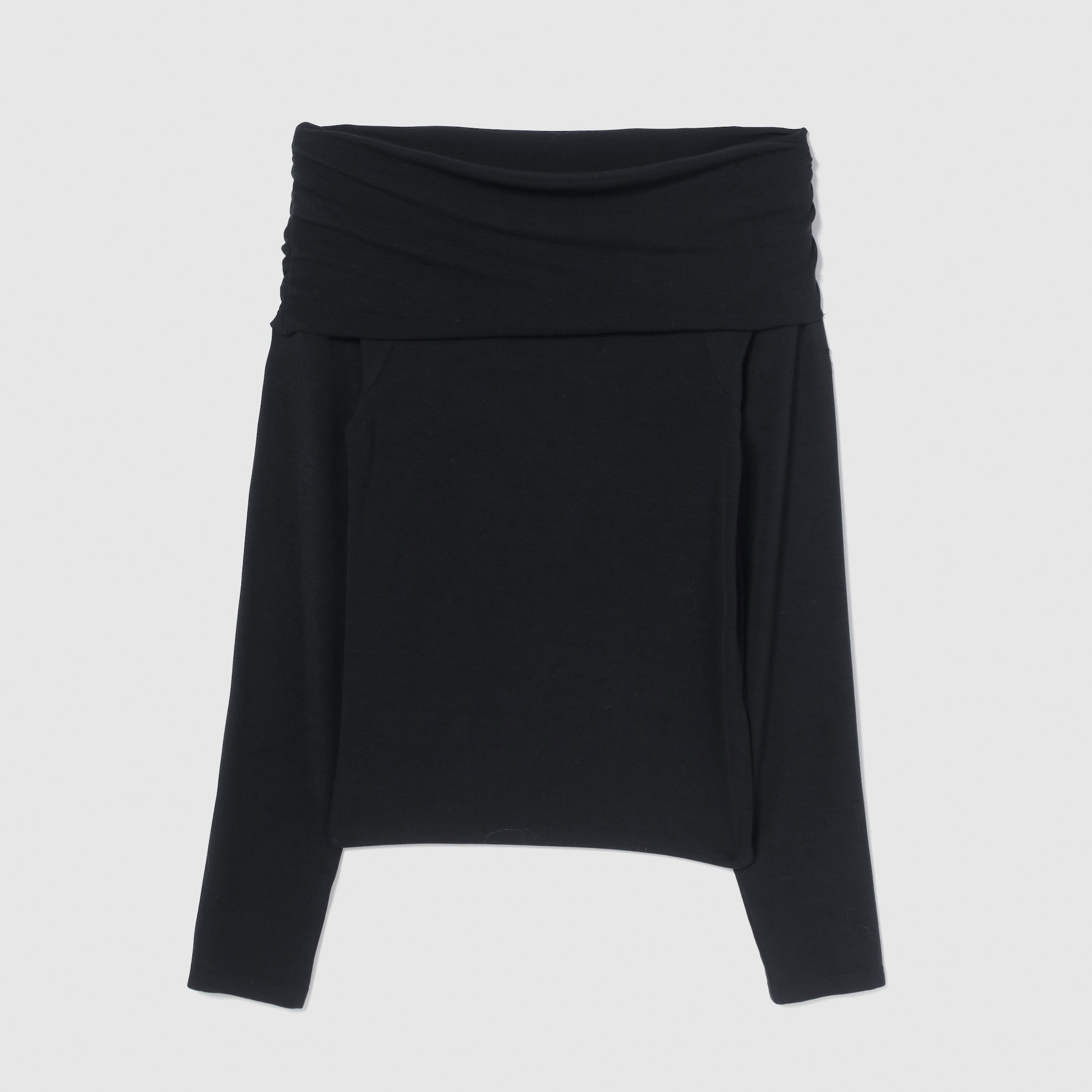 完売新品タグ付シールームリンSofttouchオフショルギャザートップス黒M Softtouchオフショルギャザートップス