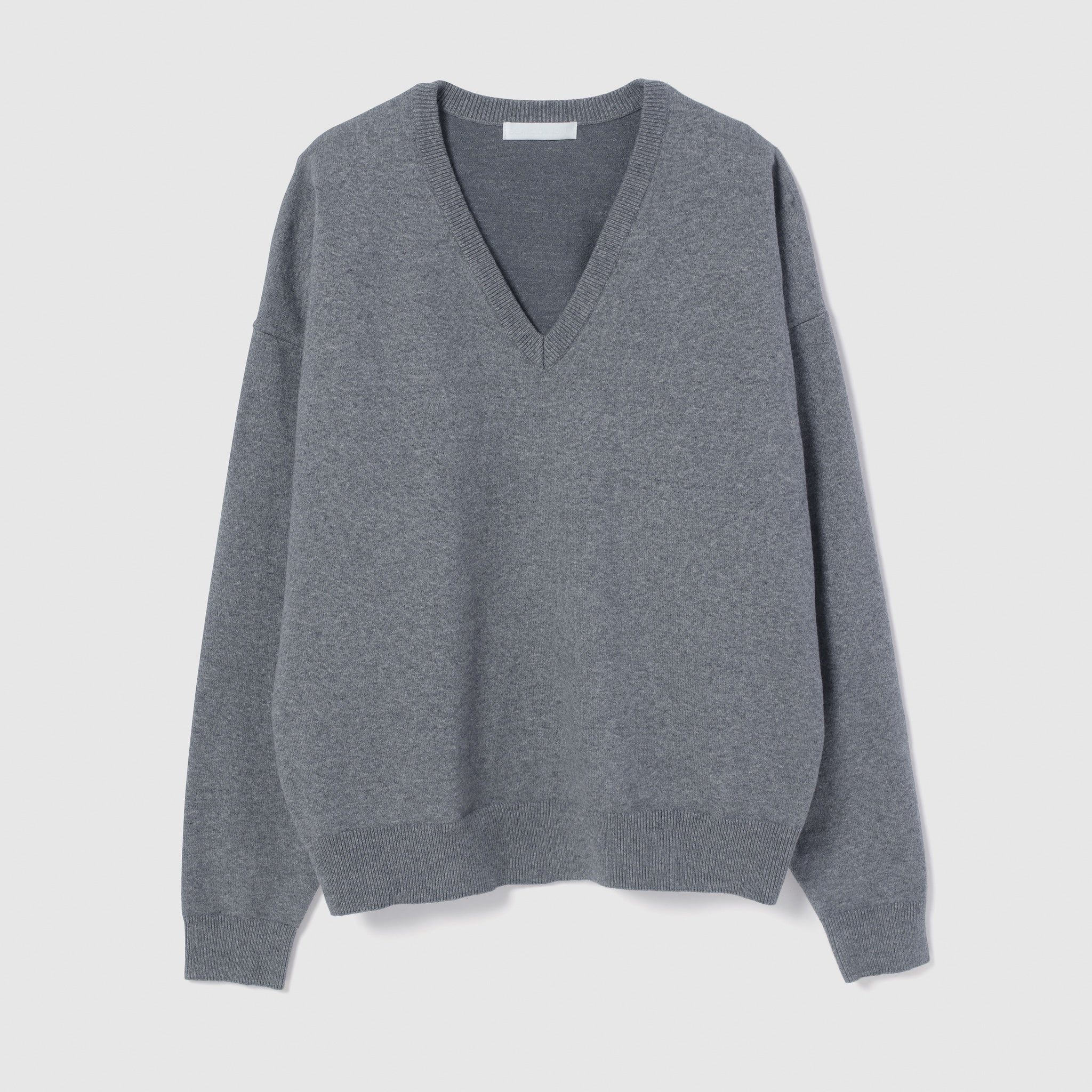 collab Light Sweatlike V-neck Knit