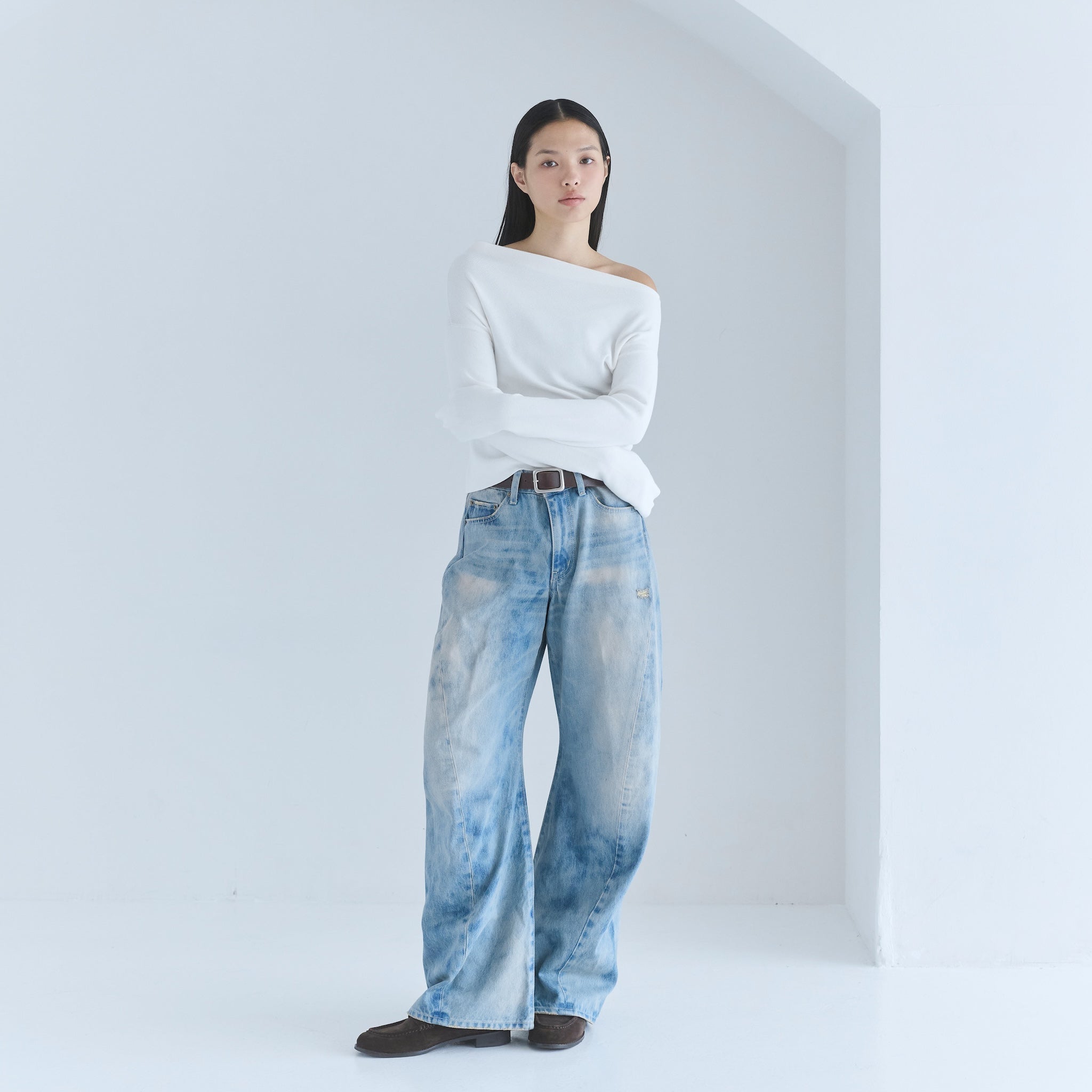 シールームリン　Silkytouch Asymmetry Knitトップス Silkytouch Asymmetry Knitトップス