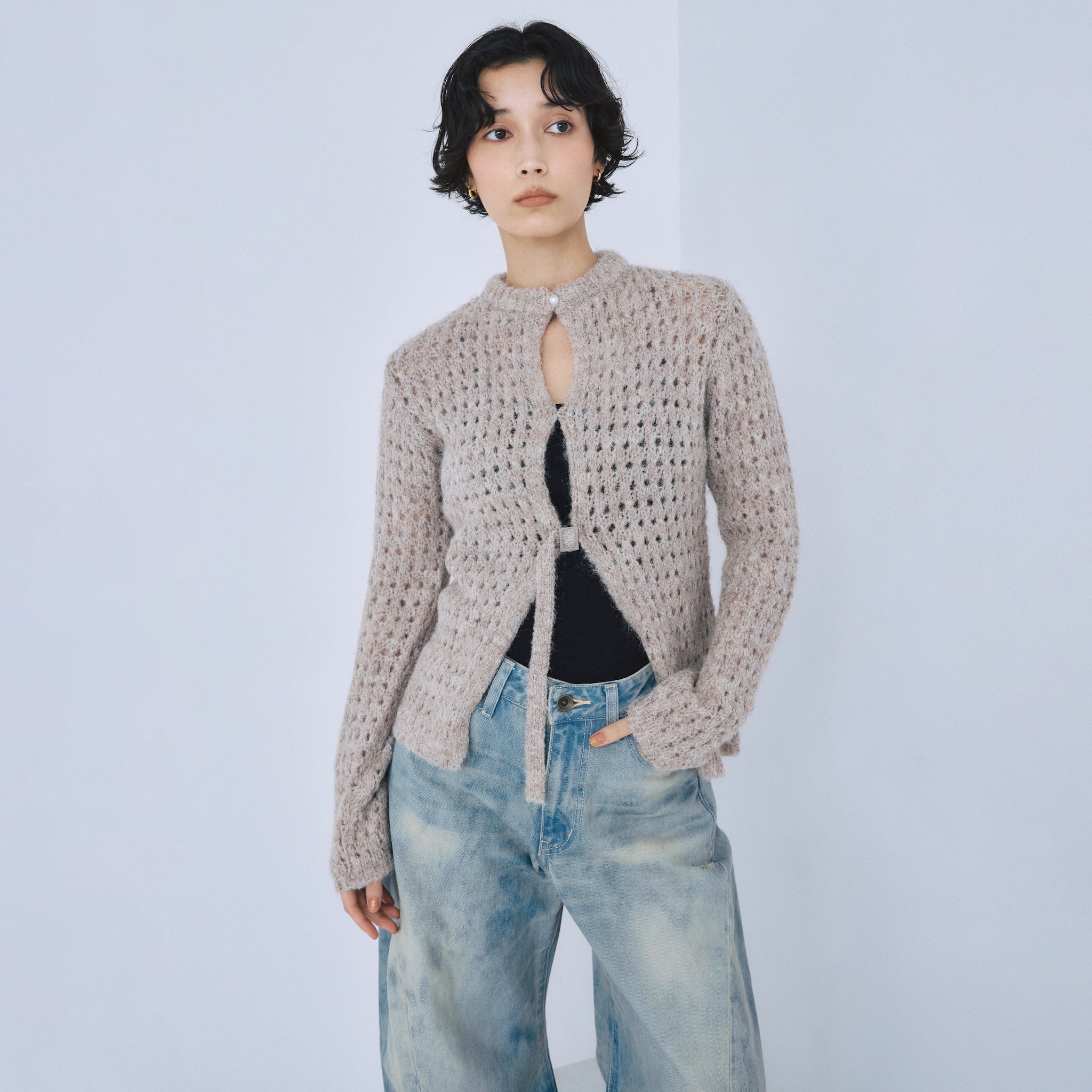 Fluffy Yarn 2-way Knit Top