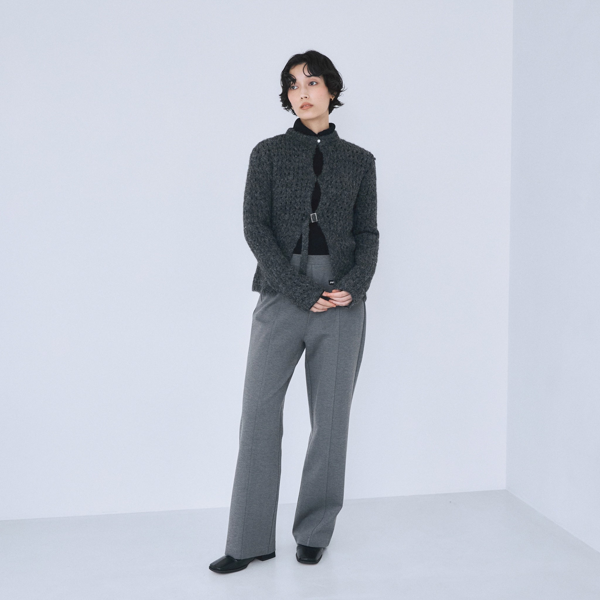 Fluffy Yarn 2-way Knit Top