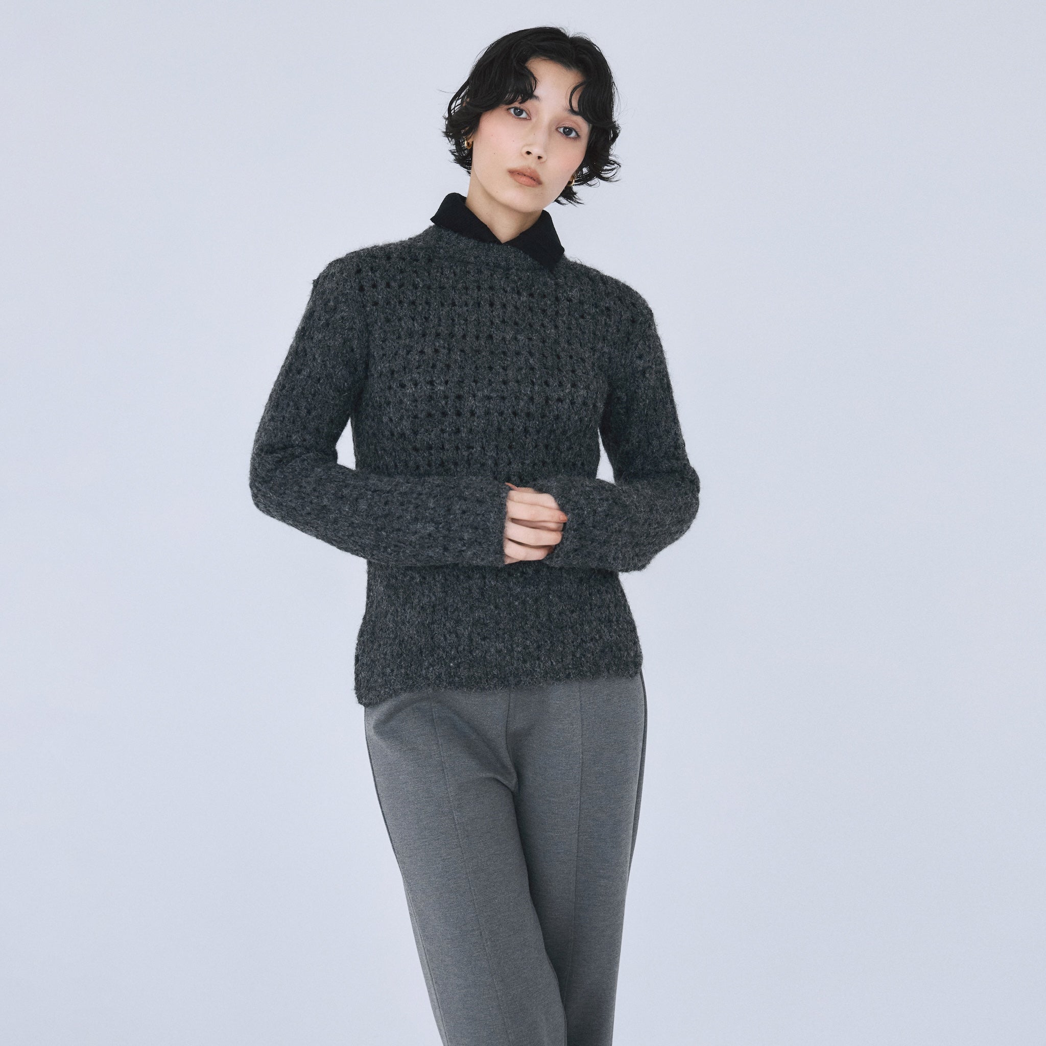 Fluffy Yarn 2-way Knit Top