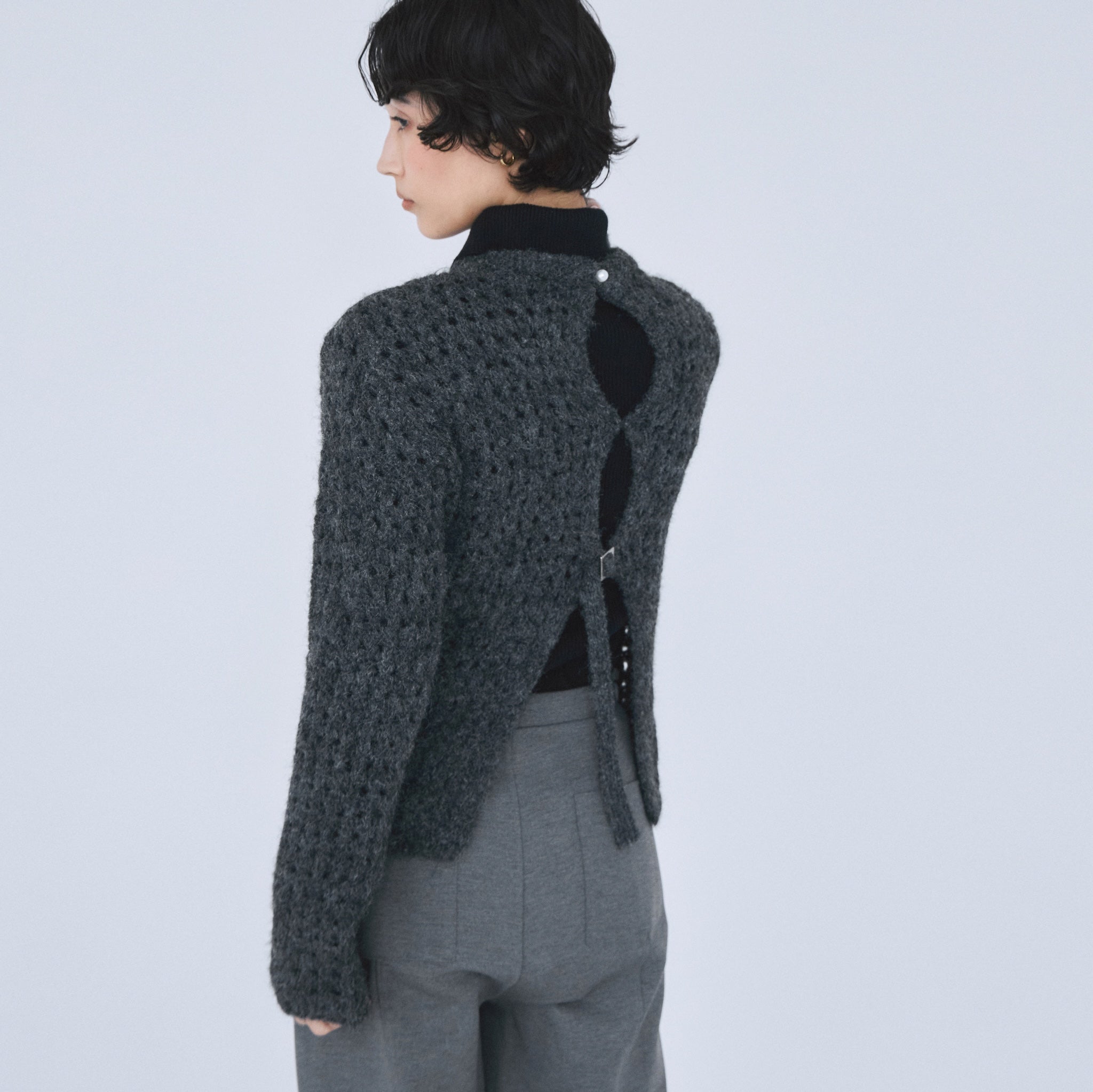 Fluffy Yarn 2-way Knit Top