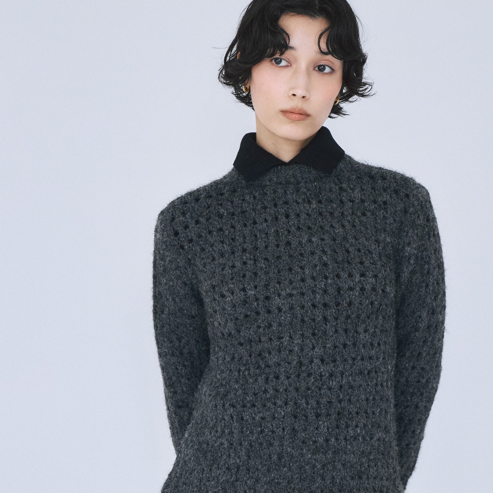 Fluffy Yarn 2-way Knit Top