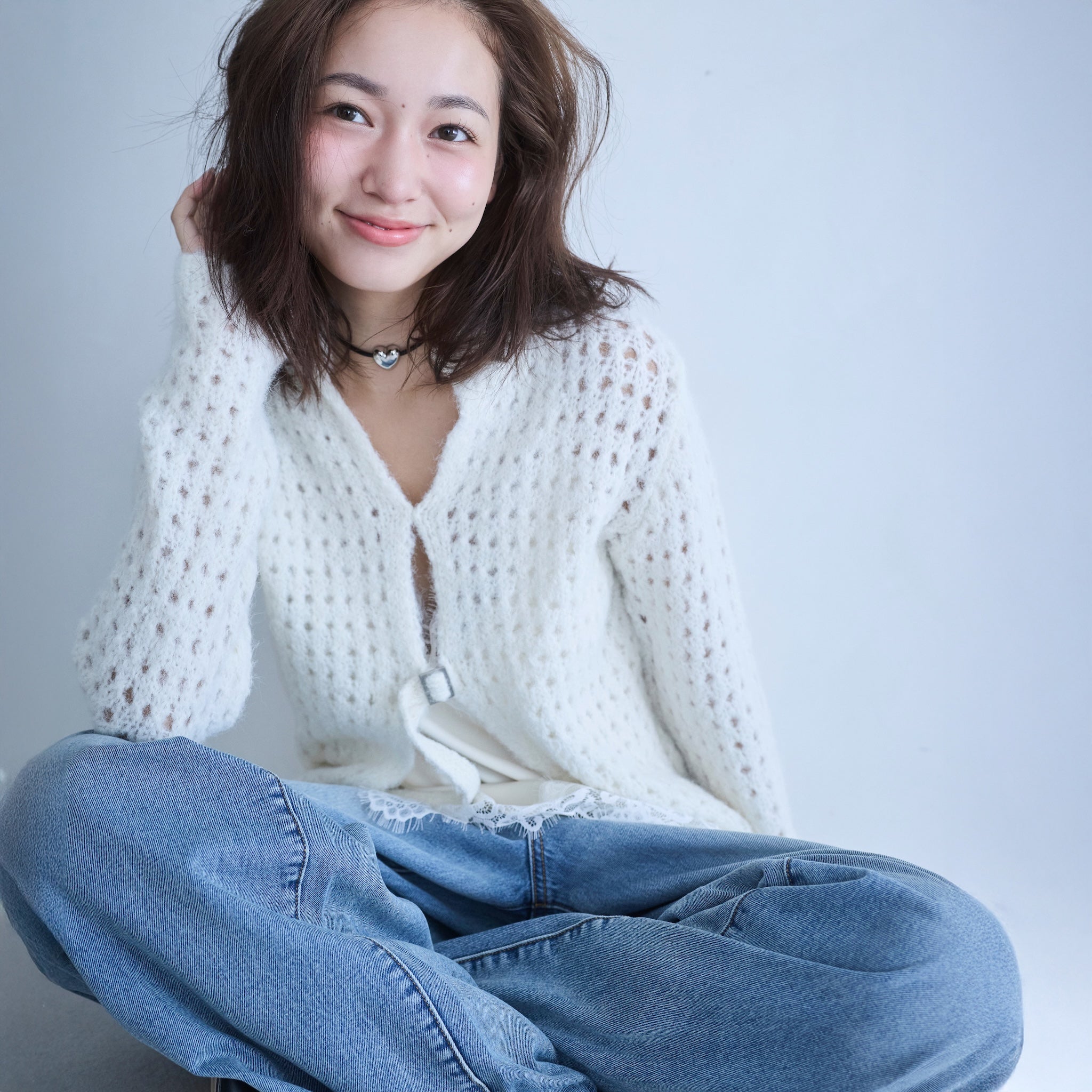 【ひろ】Searoomlyn Brushed Yarn 2Wayトップス Fluffy Yarn 2way Knitトップス