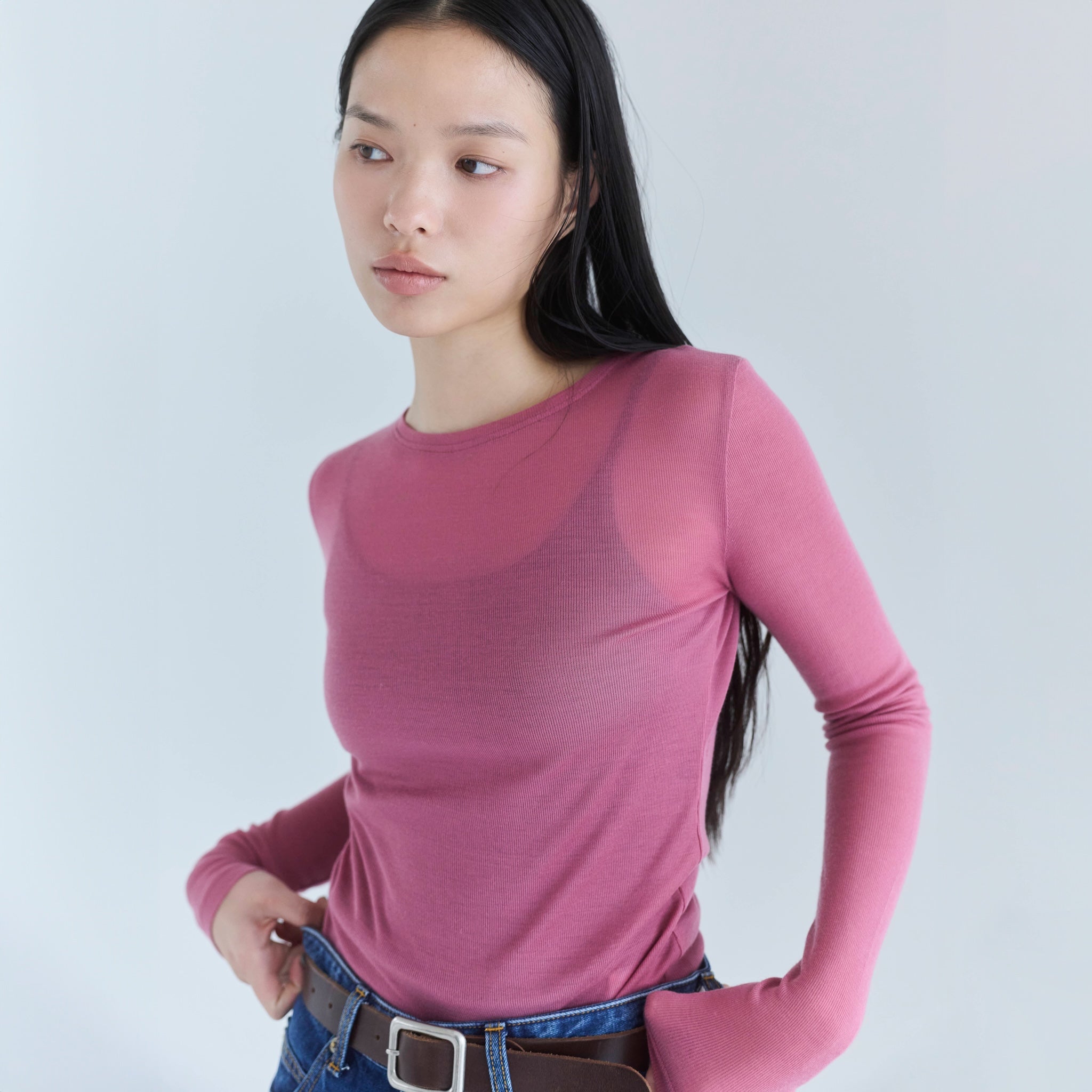 エアリーSlim RIBトップス