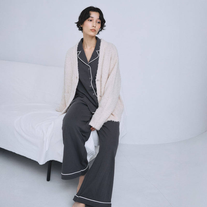 Cozy Relax Heart Button Cardigan