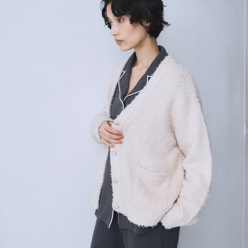 Cozy Relax Heart Button Cardigan