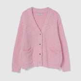 Cozy Relax Heart Button Cardigan