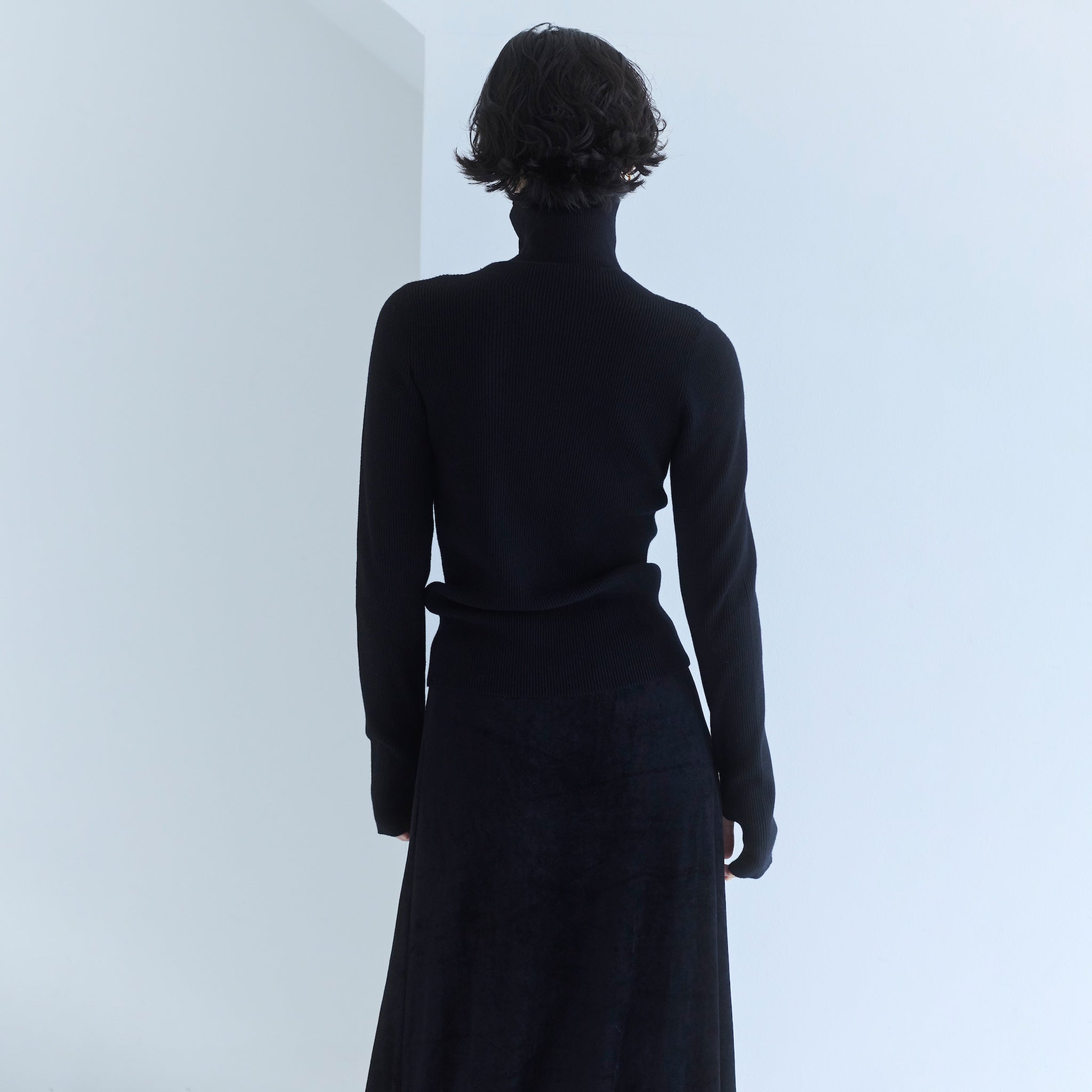 Petitボタンマルチネックニットトップス