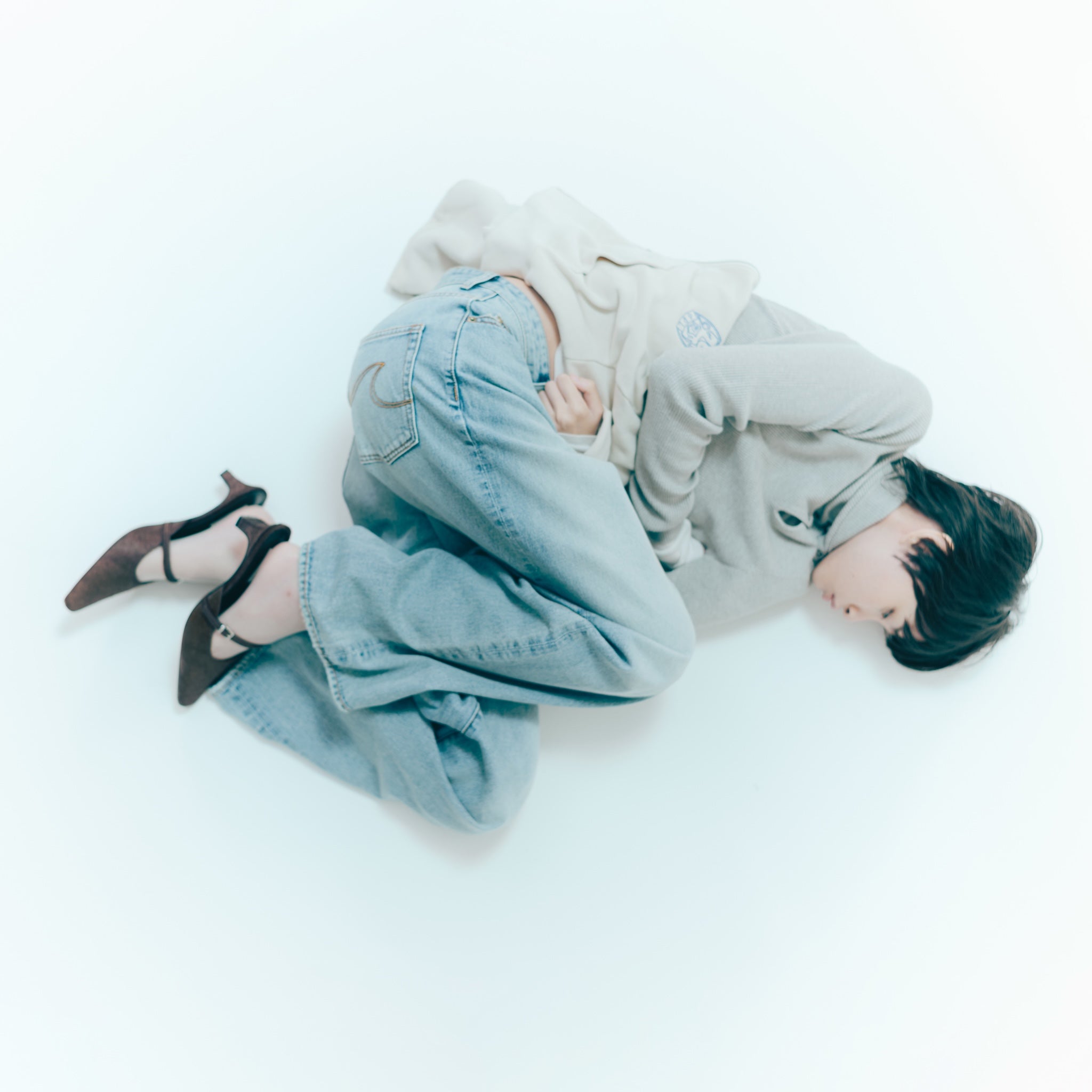 Petitボタンマルチネックニットトップス