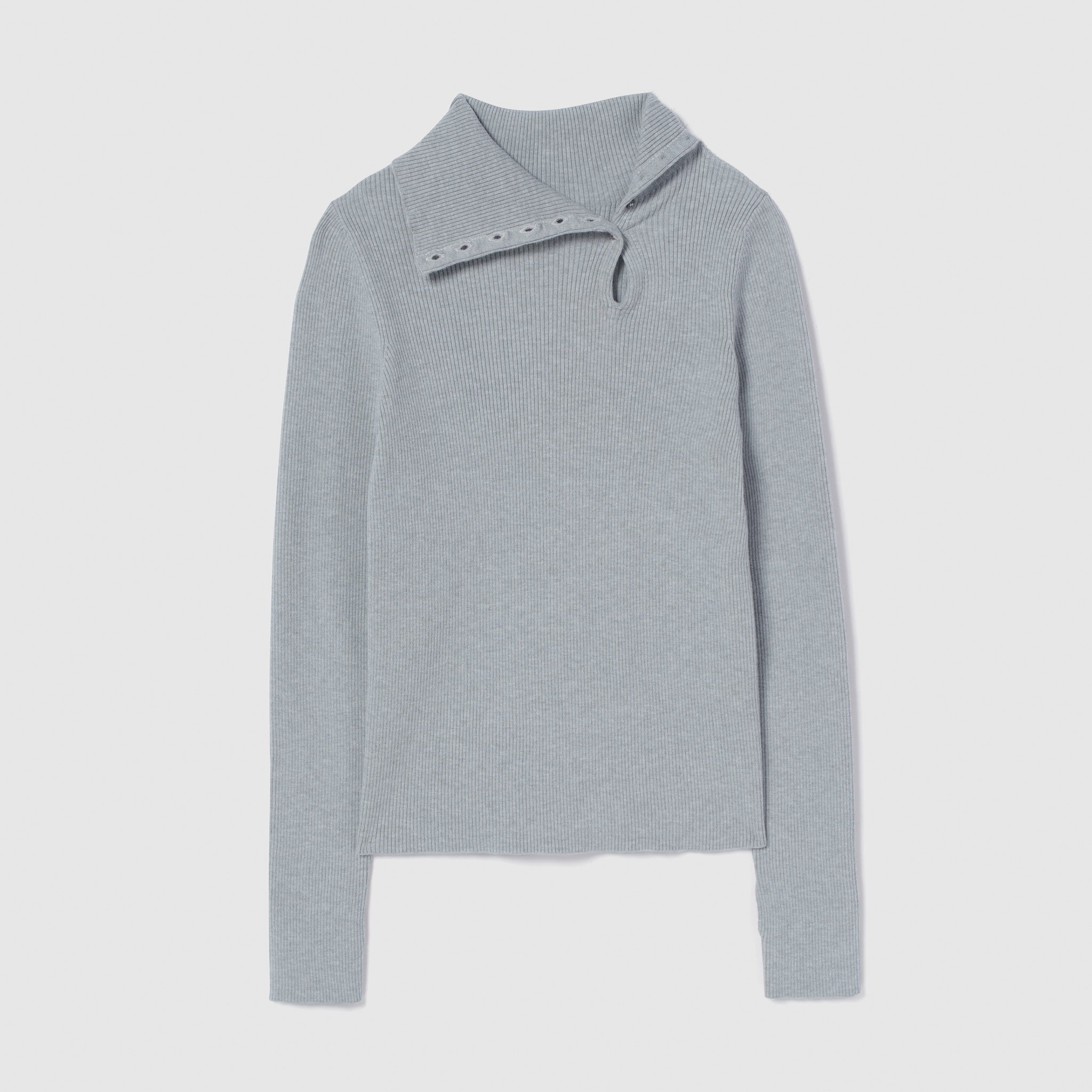 searoomlynn Petitボタンマルチネックニットトップス ブラック Petitボタンマルチネックニットトップス