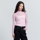 Airy Slim Rib High Neck Top