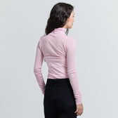 Airy Slim Rib High Neck Top