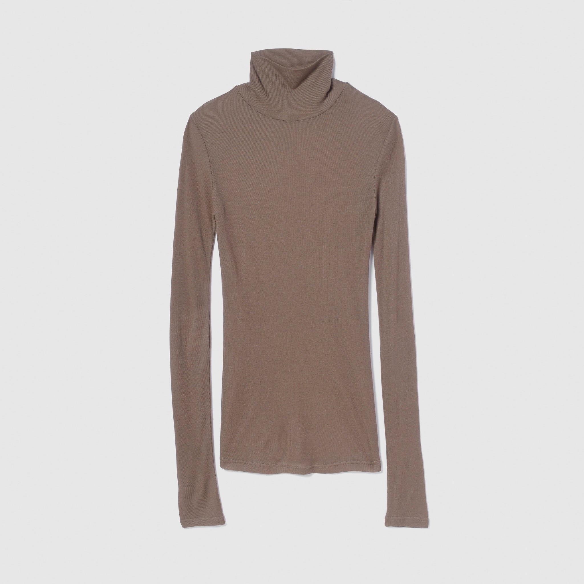 Airy Slim Rib High Neck Top