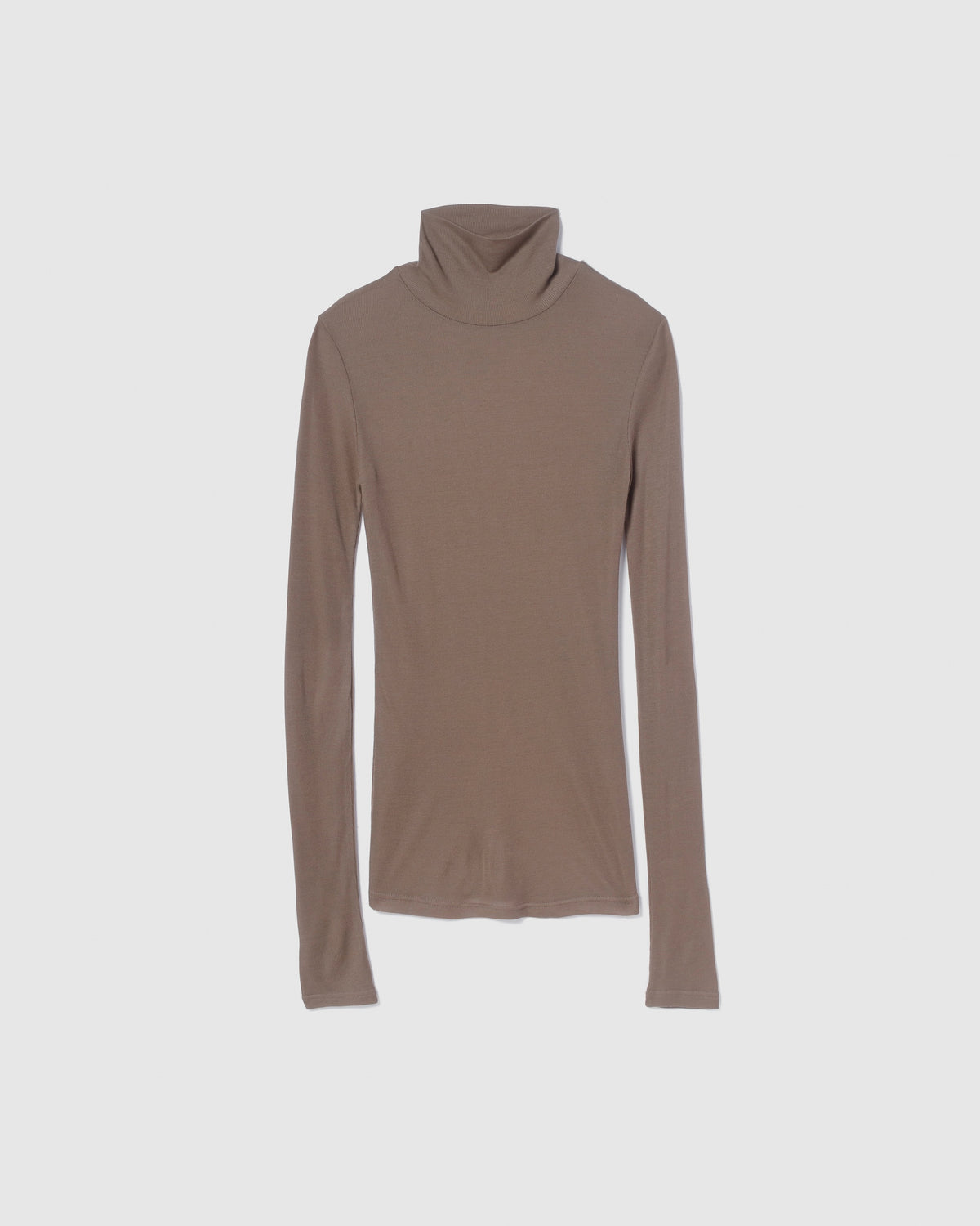Airy Slim Rib High Neck Top