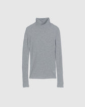 Airy Slim Rib High Neck Top