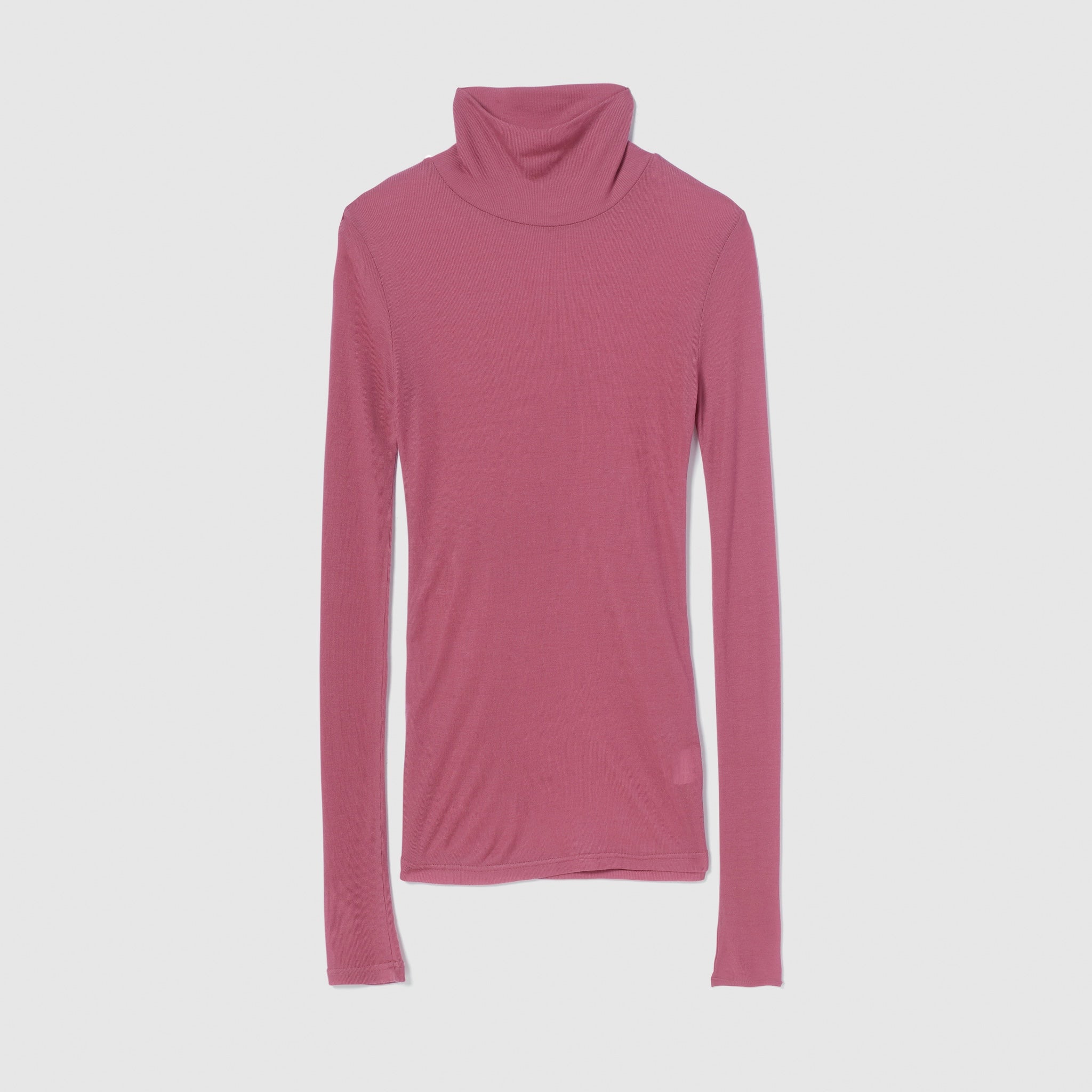 Airy Slim Rib High Neck Top