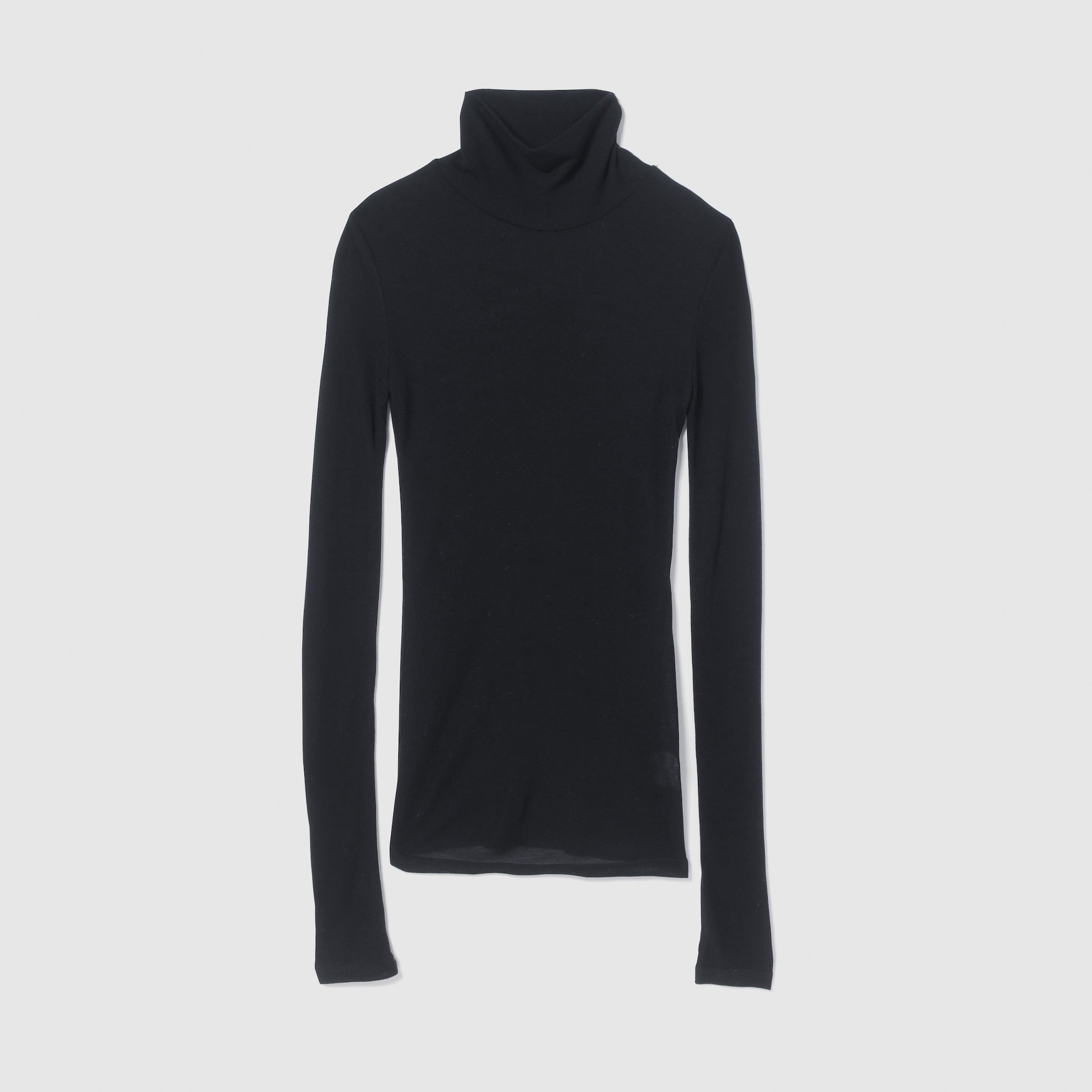 Airy Slim Rib High Neck Top