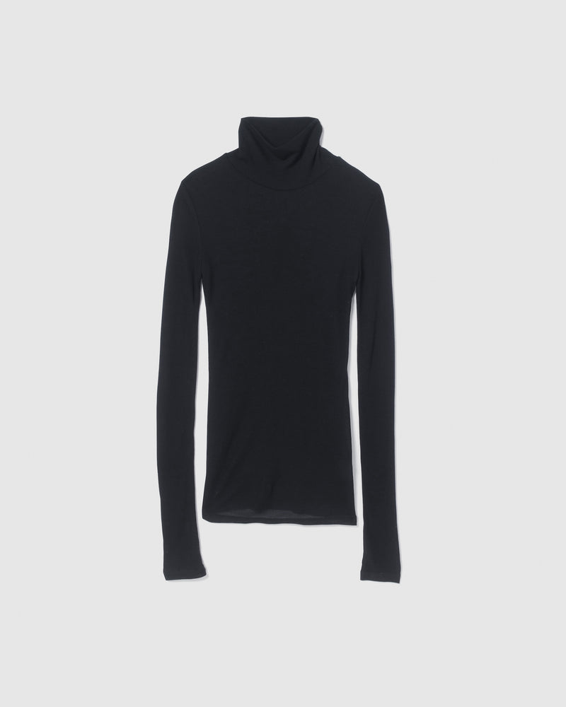 Airy Slim Rib High Neck Top