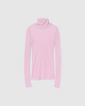 Airy Slim Rib High Neck Top