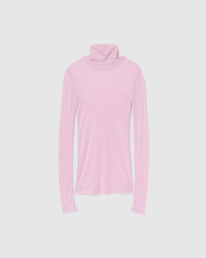 Airy Slim Rib High Neck Top